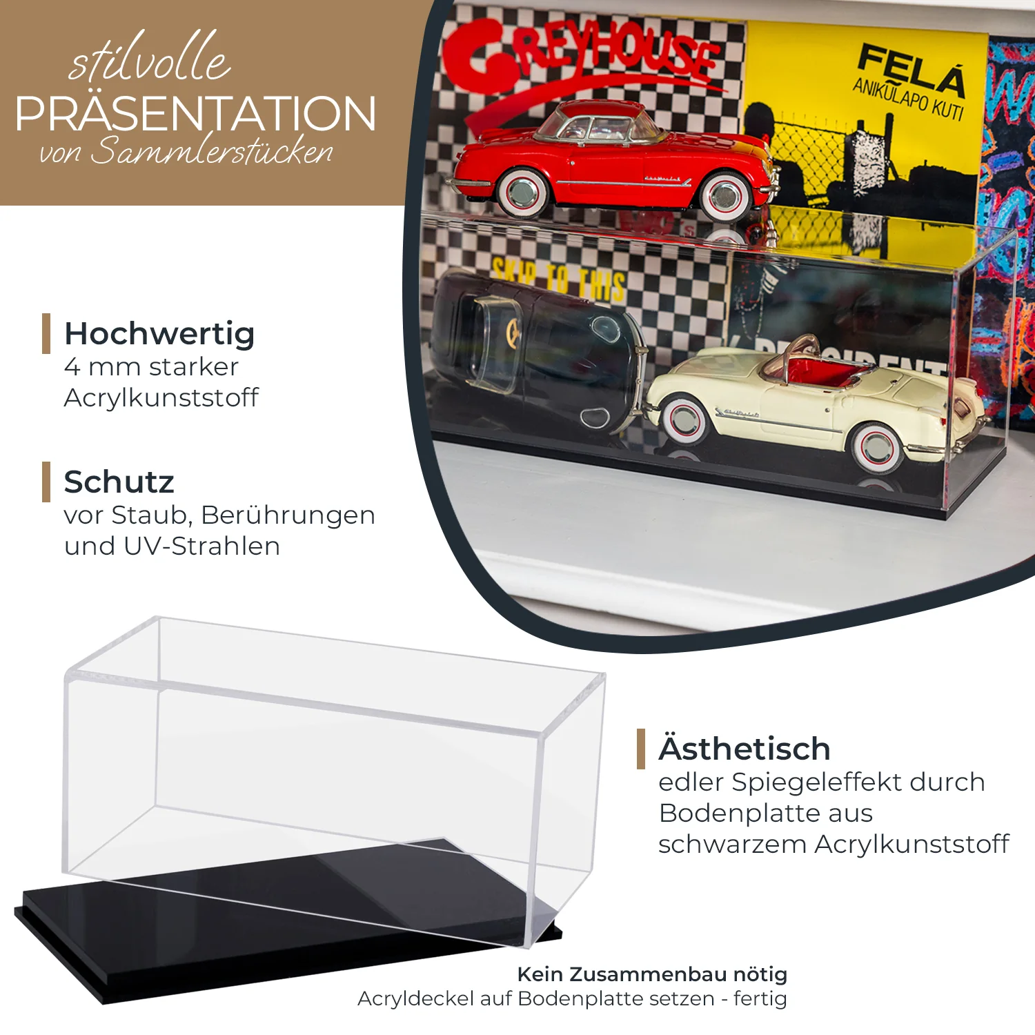 Acryl Vitrine für Modellautos, Figuren, HMF 46800 - Image 11