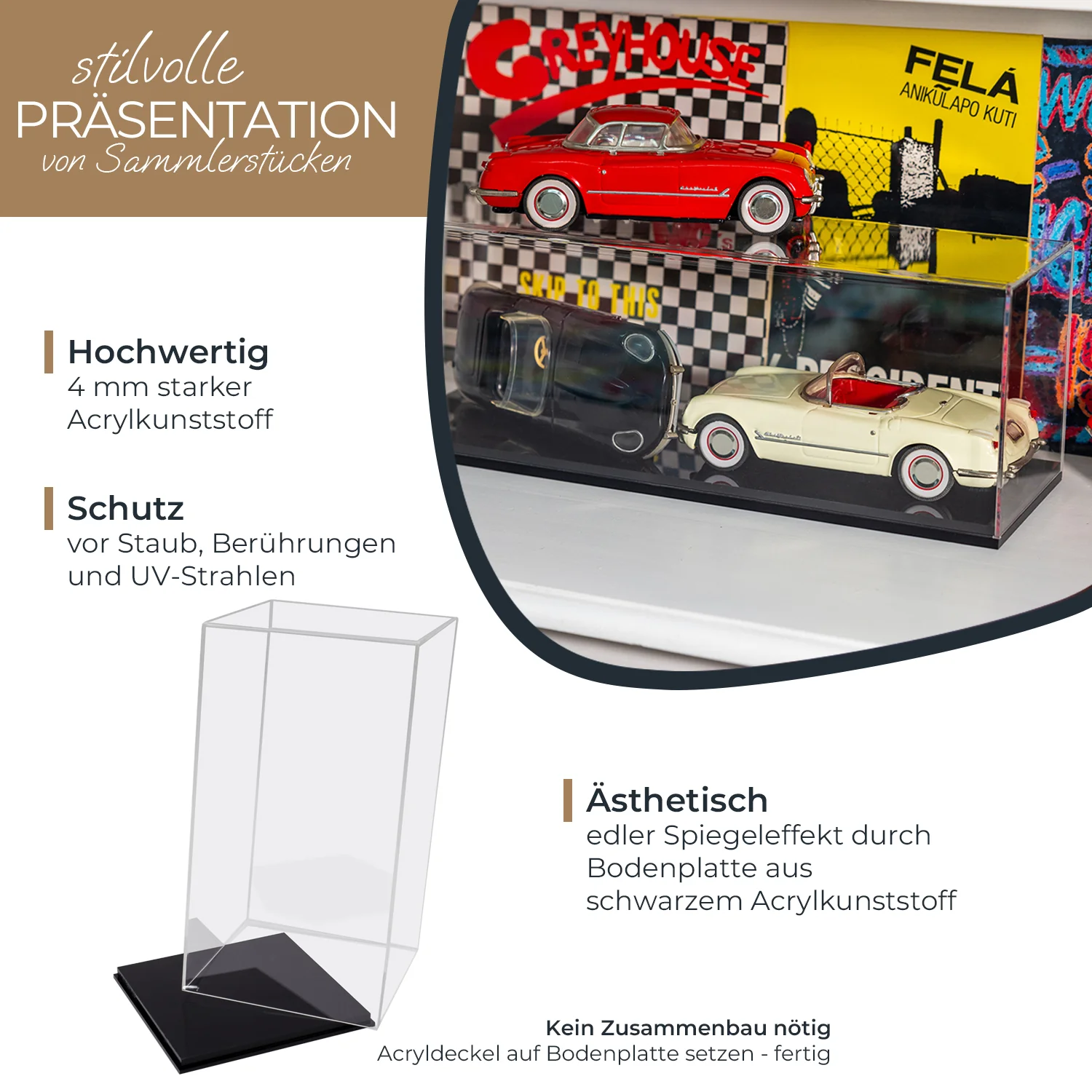 Acryl Vitrine für Modellautos, Figuren, HMF 46800 - Image 38