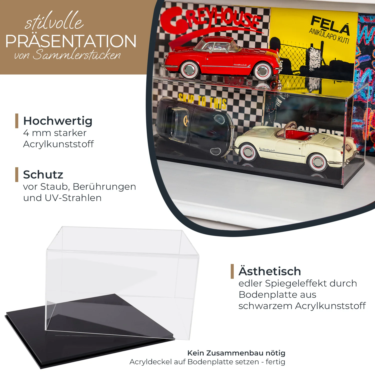 Acryl Vitrine für Modellautos, Figuren, HMF 46800 - Image 47