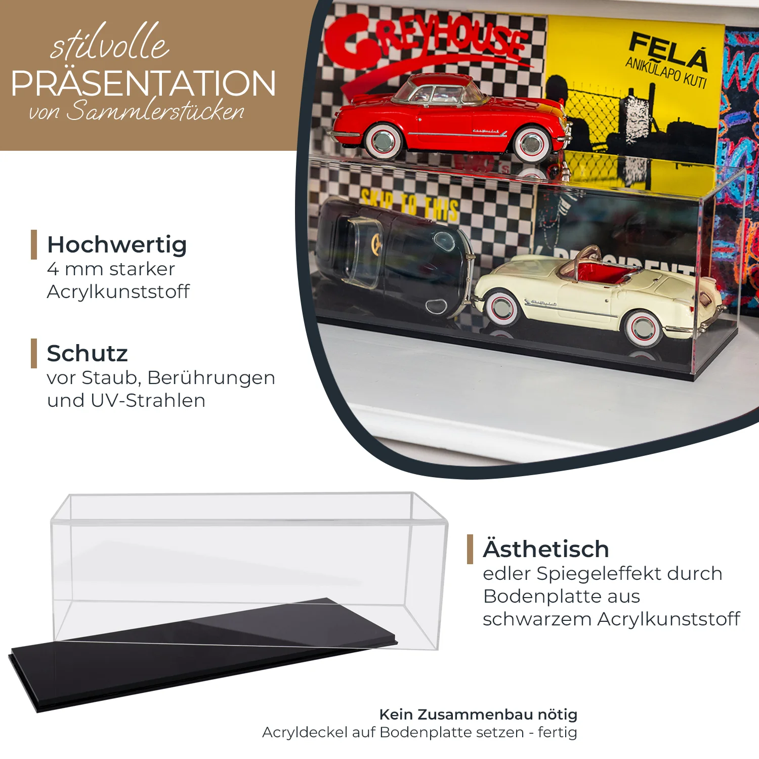 Acryl Vitrine für Modellautos, Figuren, HMF 46800 - Image 65