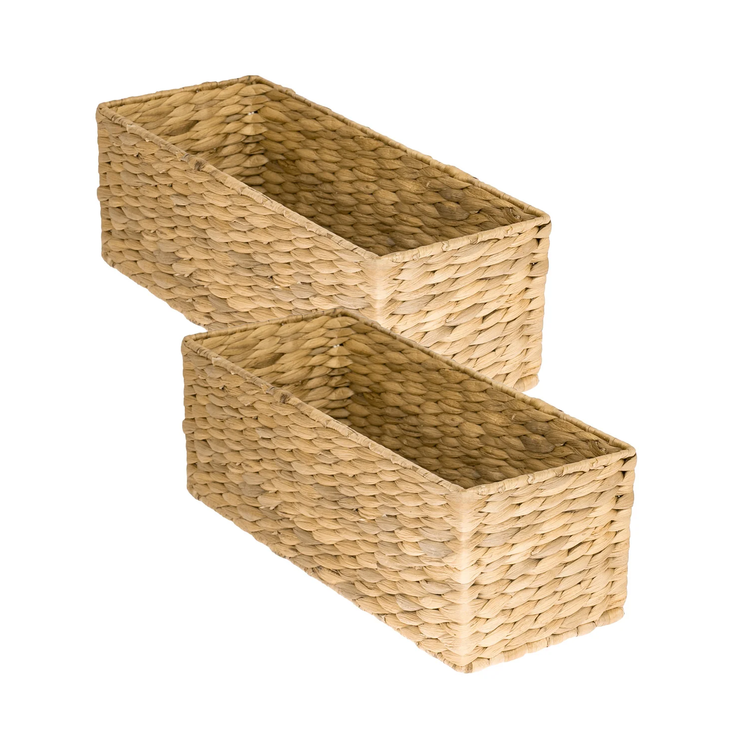 Aufbewahrungskorb passend für KALLAX halbes Fach, Korb geflochten aus Wasserhyazinthe für Badezimmer, Küche und Wohnbereich, HMF3727 - Image 11