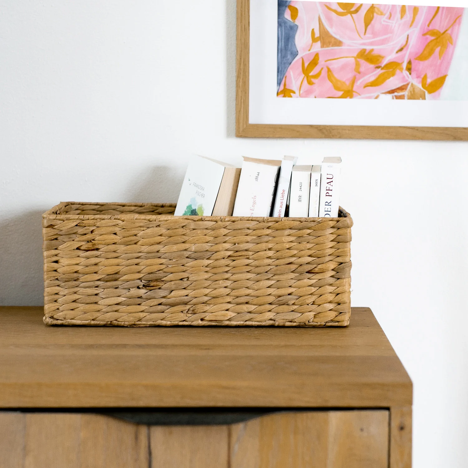 Aufbewahrungskorb passend für KALLAX halbes Fach, Korb geflochten aus Wasserhyazinthe für Badezimmer, Küche und Wohnbereich, HMF3727 - Image 25