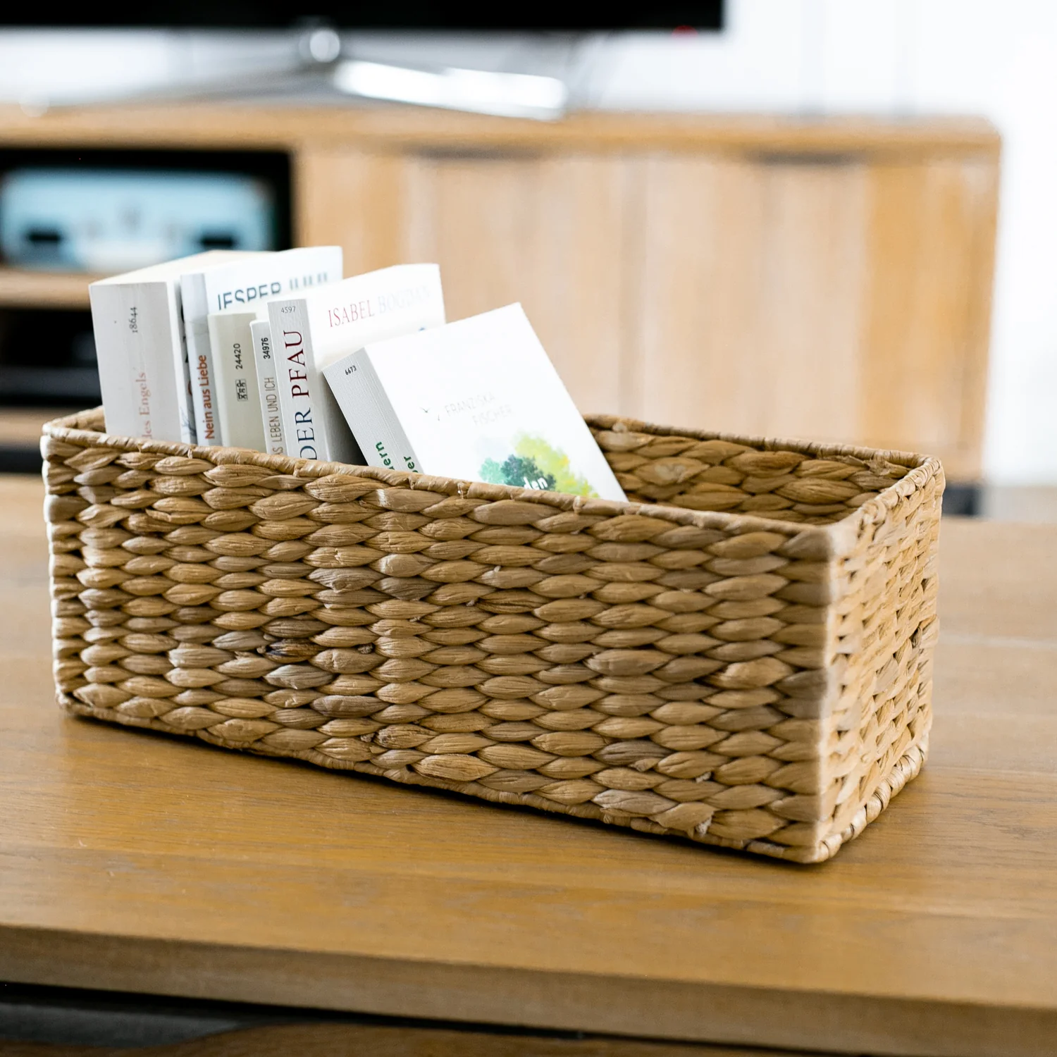 Aufbewahrungskorb passend für KALLAX halbes Fach, Korb geflochten aus Wasserhyazinthe für Badezimmer, Küche und Wohnbereich, HMF3727 - Image 32