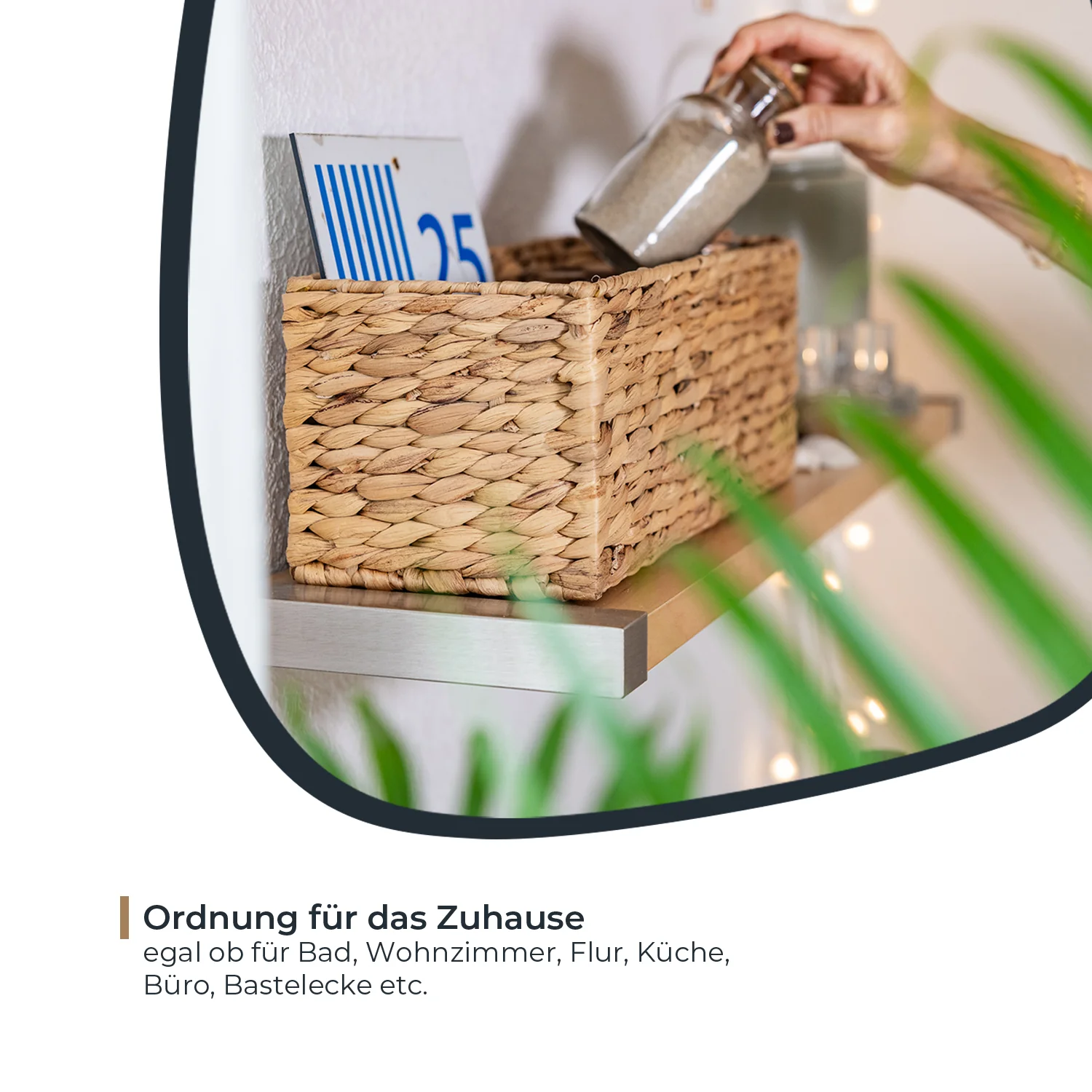 Aufbewahrungskorb passend für KALLAX halbes Fach, Korb geflochten aus Wasserhyazinthe für Badezimmer, Küche und Wohnbereich, HMF3727 - Image 7