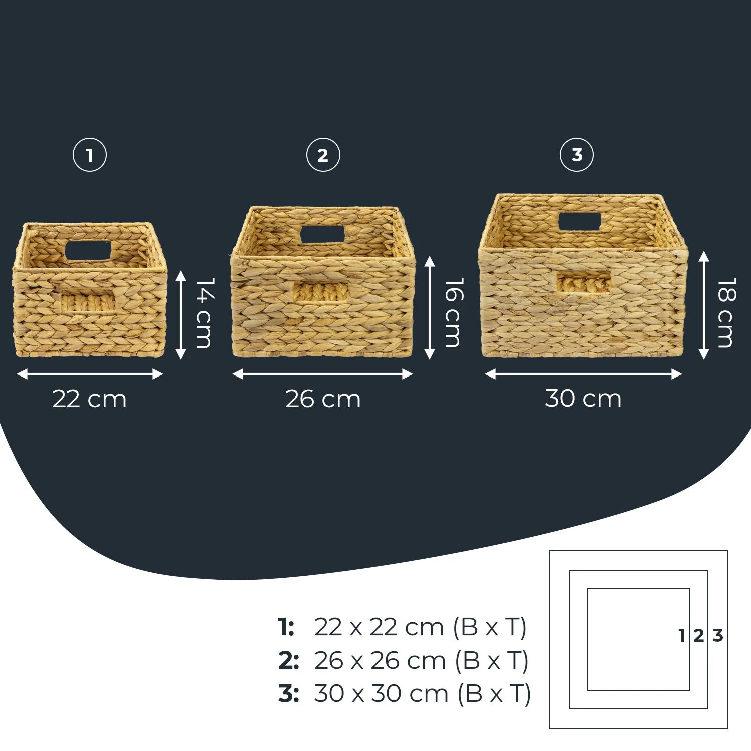 Aufbewahrungskorb, Korb geflochten aus Wasserhyazinthe Seegras, HMF 372410 - Image 23