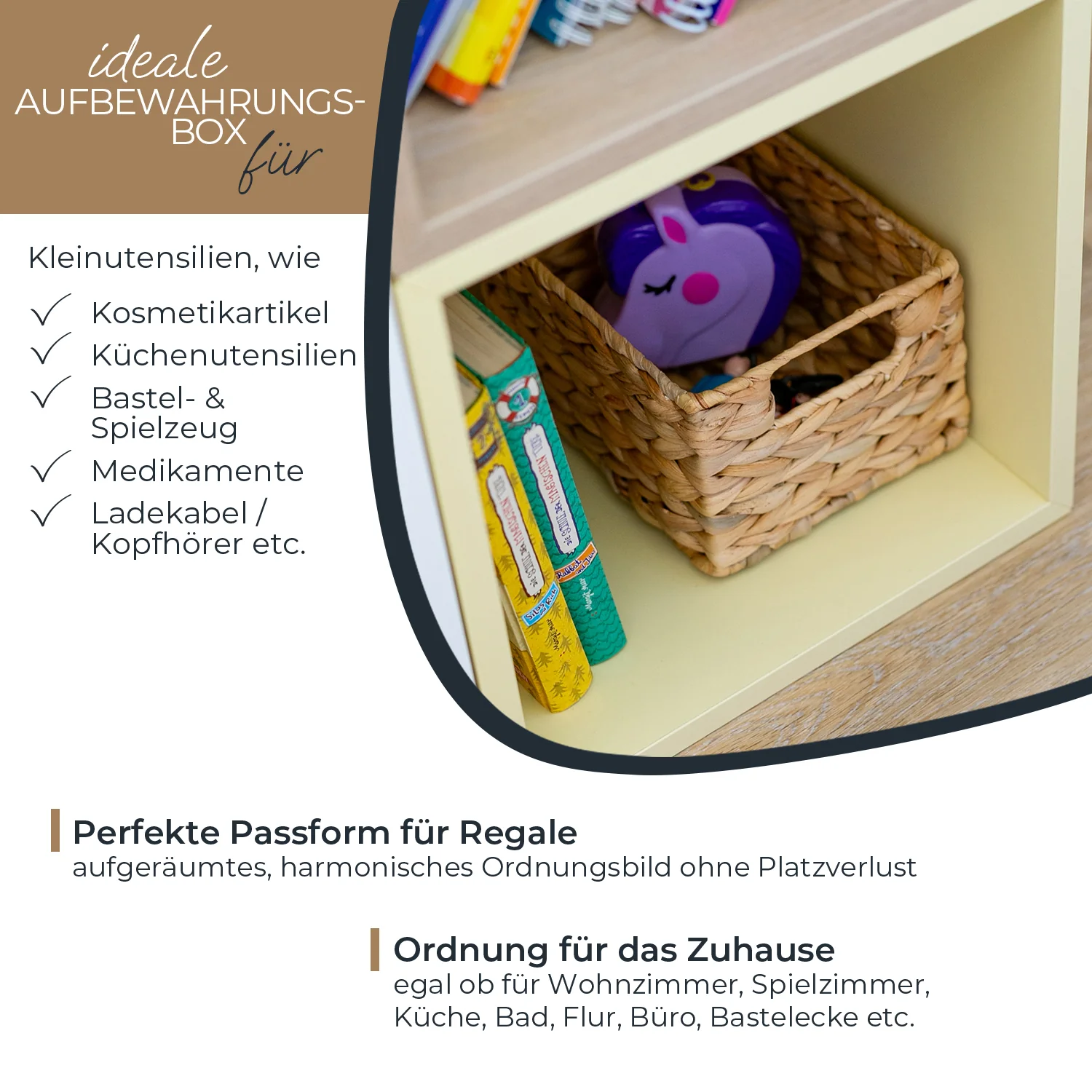 Aufbewahrungskorb, Korb geflochten aus Wasserhyazinthe Seegras, HMF 372410 - Image 3