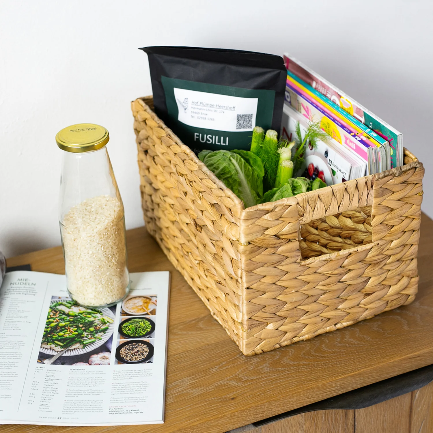 Aufbewahrungskorb, Korb geflochten aus Wasserhyazinthe Seegras, HMF 372410 - Image 51