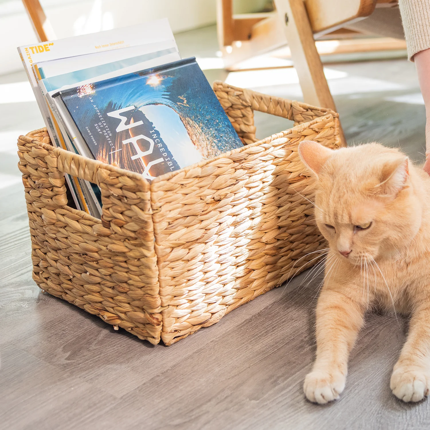 Aufbewahrungskorb, Korb geflochten aus Wasserhyazinthe Seegras, HMF 372410 - Image 58