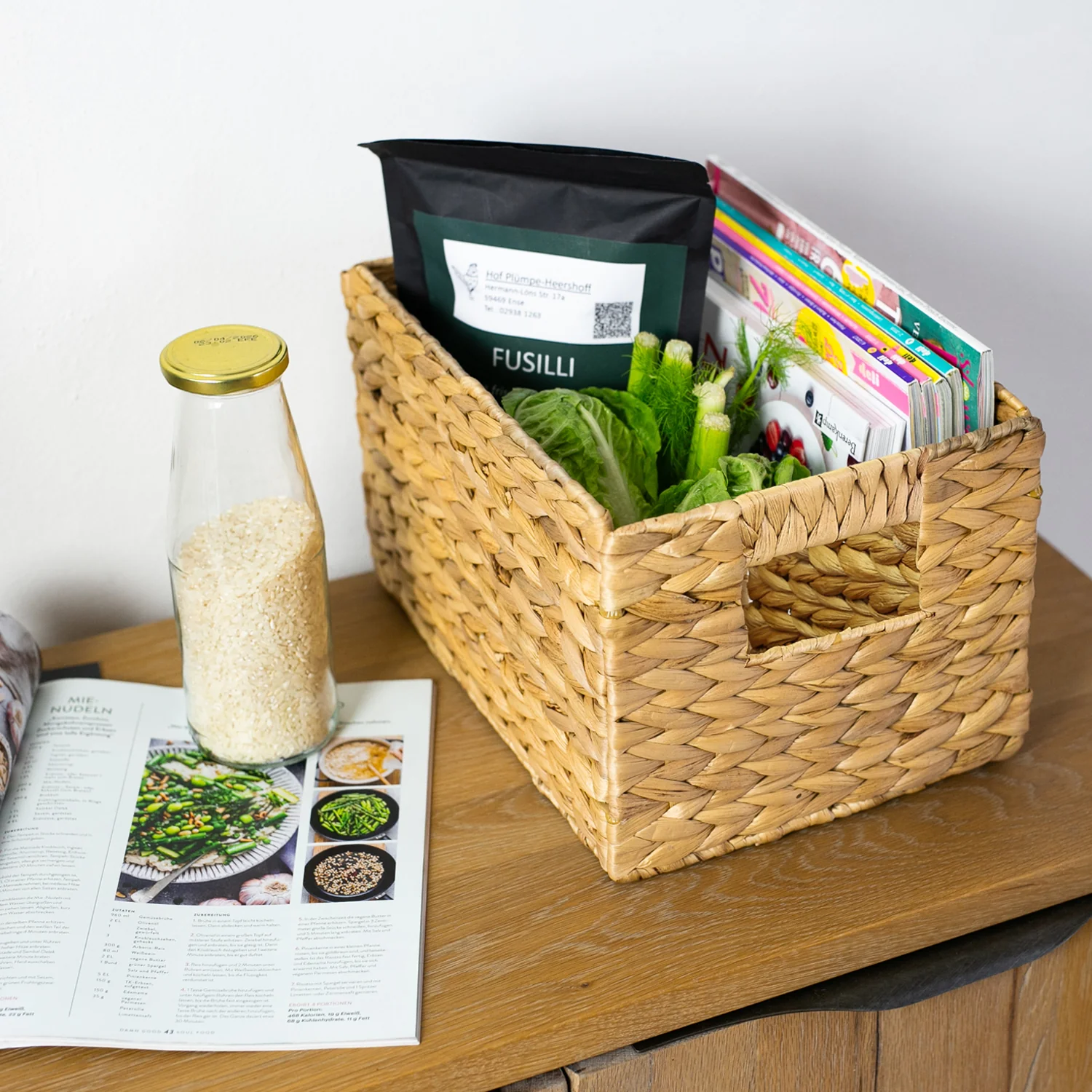 Aufbewahrungskorb, Korb geflochten aus Wasserhyazinthe Seegras, HMF 372410 - Image 60