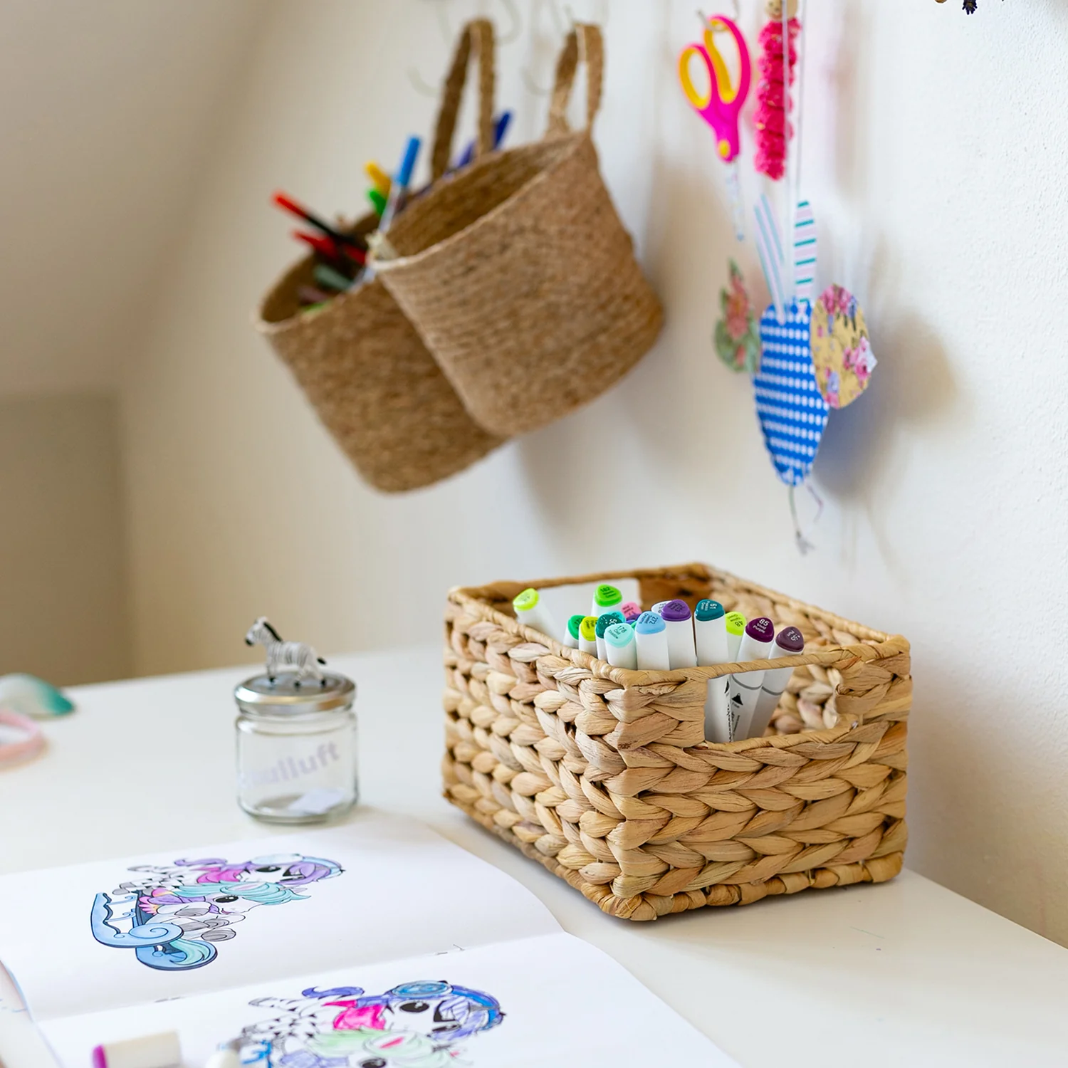 Aufbewahrungskorb, Korb geflochten aus Wasserhyazinthe Seegras, HMF 372410 - Image 8