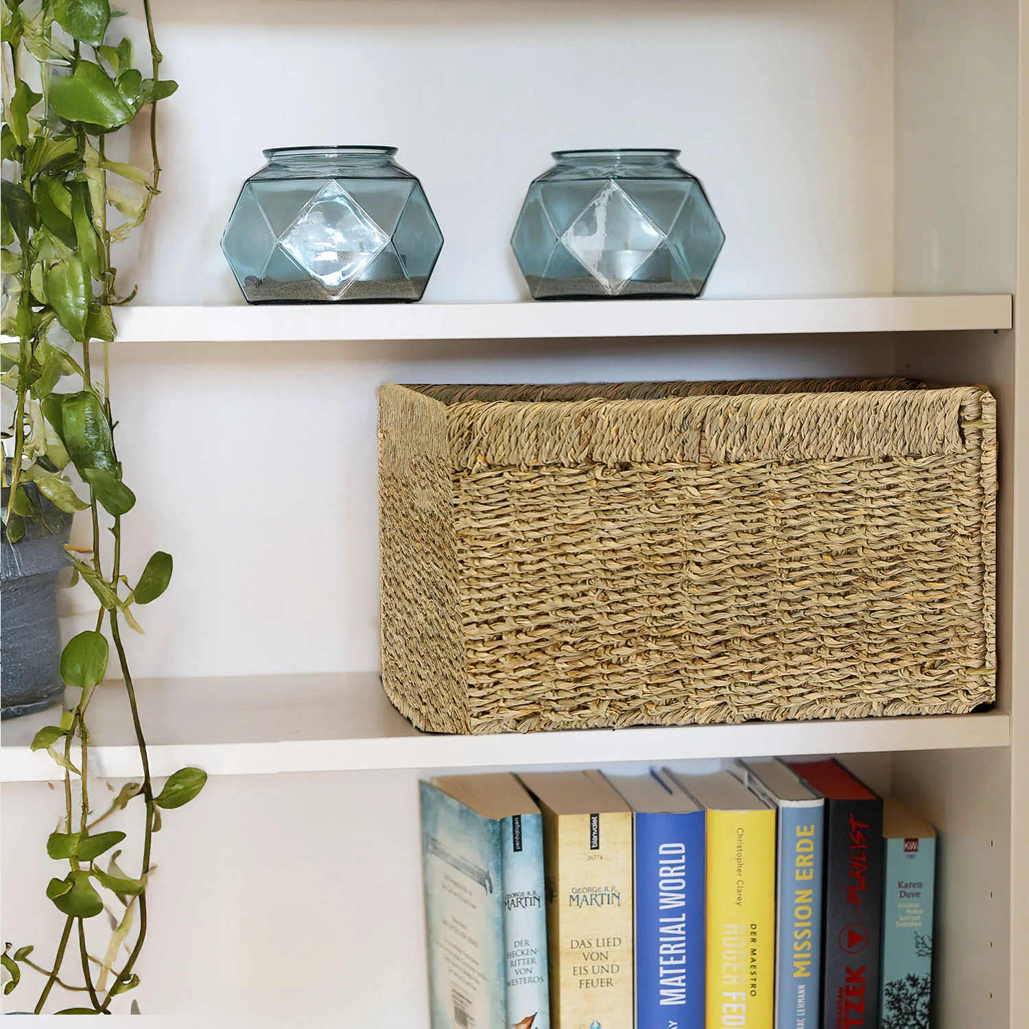 Aufbewahrungskorb geflochten aus Seegras passend für Billy Regal, HMF 37049, 35 x 25 x 20 cm - Image 17