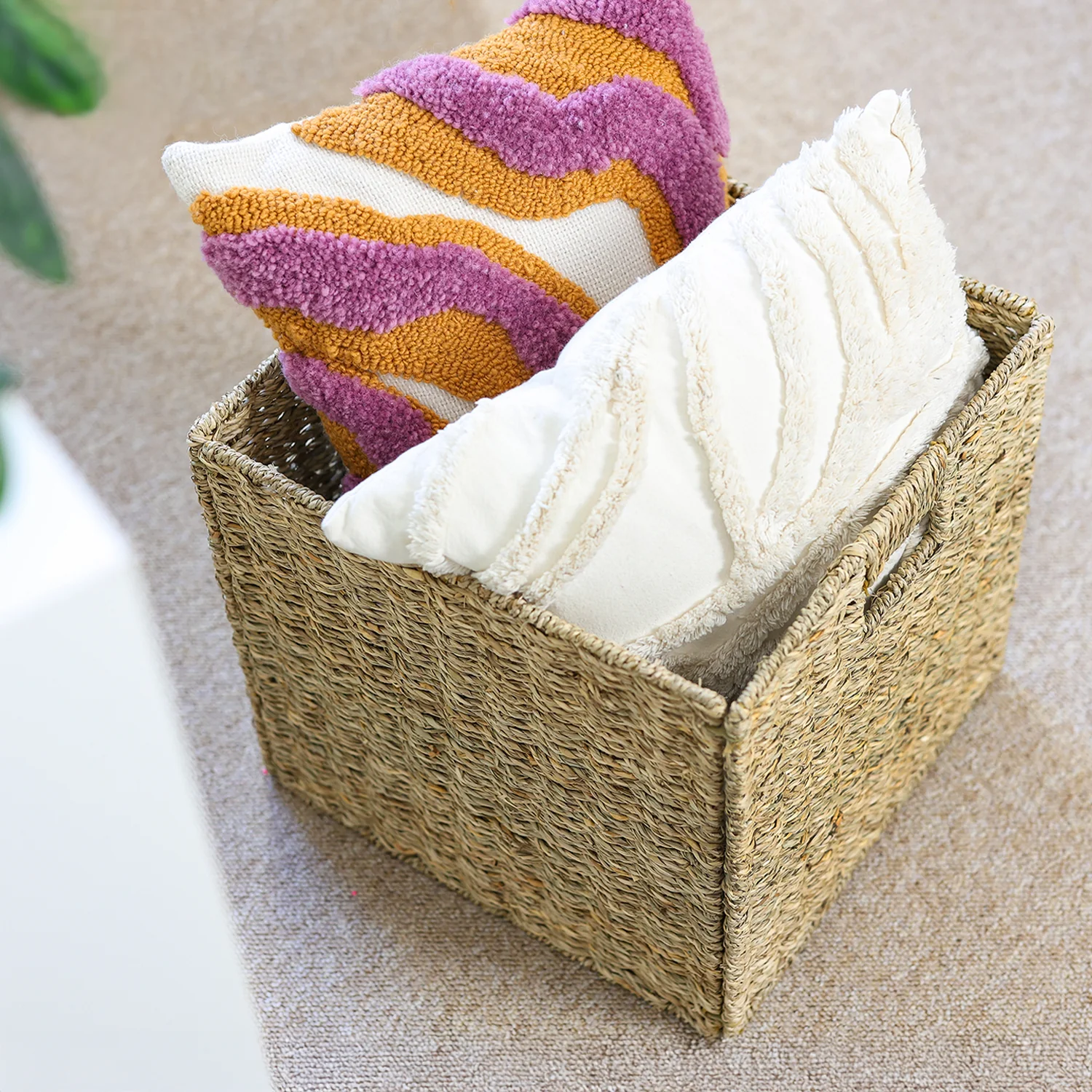 Aufbewahrungskorb geflochten aus Seegras passend für Kallax, 32 x 34,5 x 32 cm - Image 13