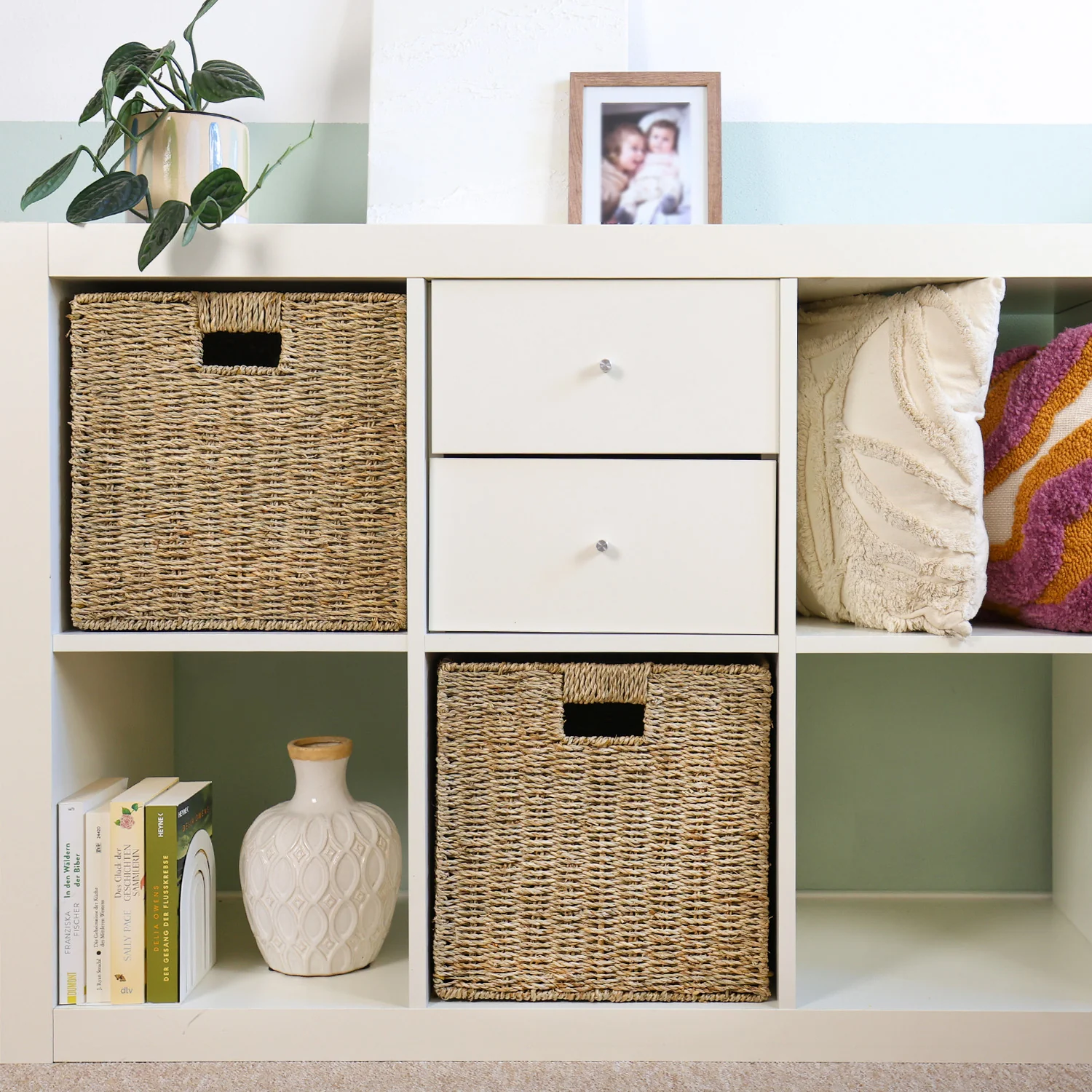 Aufbewahrungskorb geflochten aus Seegras passend für Kallax, 32 x 34,5 x 32 cm - Image 9