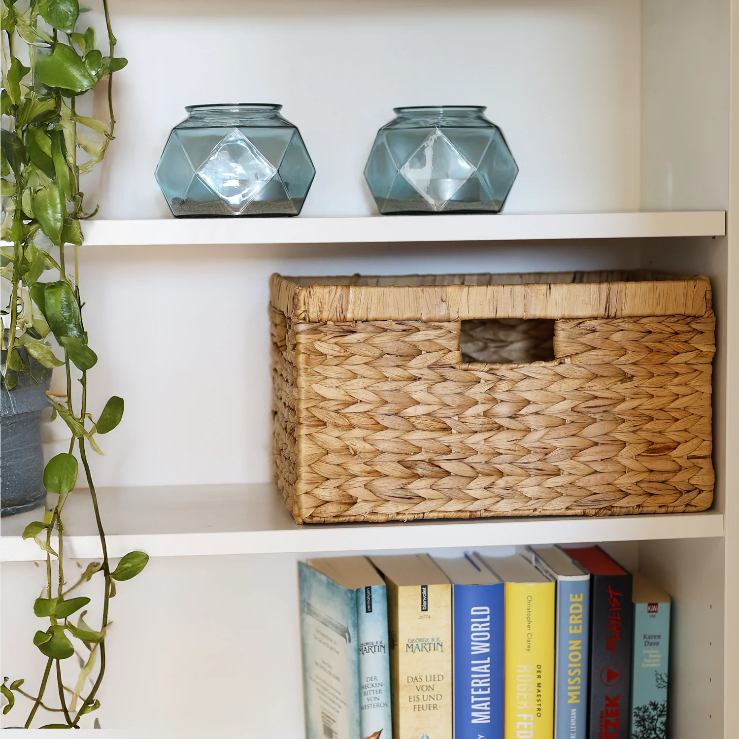 Aufbewahrungskorb geflochten aus Wasserhyazinthe passend für Billy Regal, HMF 37249, 35 x 25 x 20 cm - Image 17