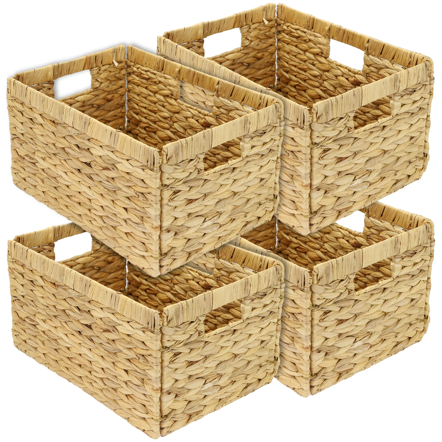 Aufbewahrungskorb geflochten aus Wasserhyazinthe passend für Billy Regal, HMF 37249, 35 x 25 x 20 cm - Image 19