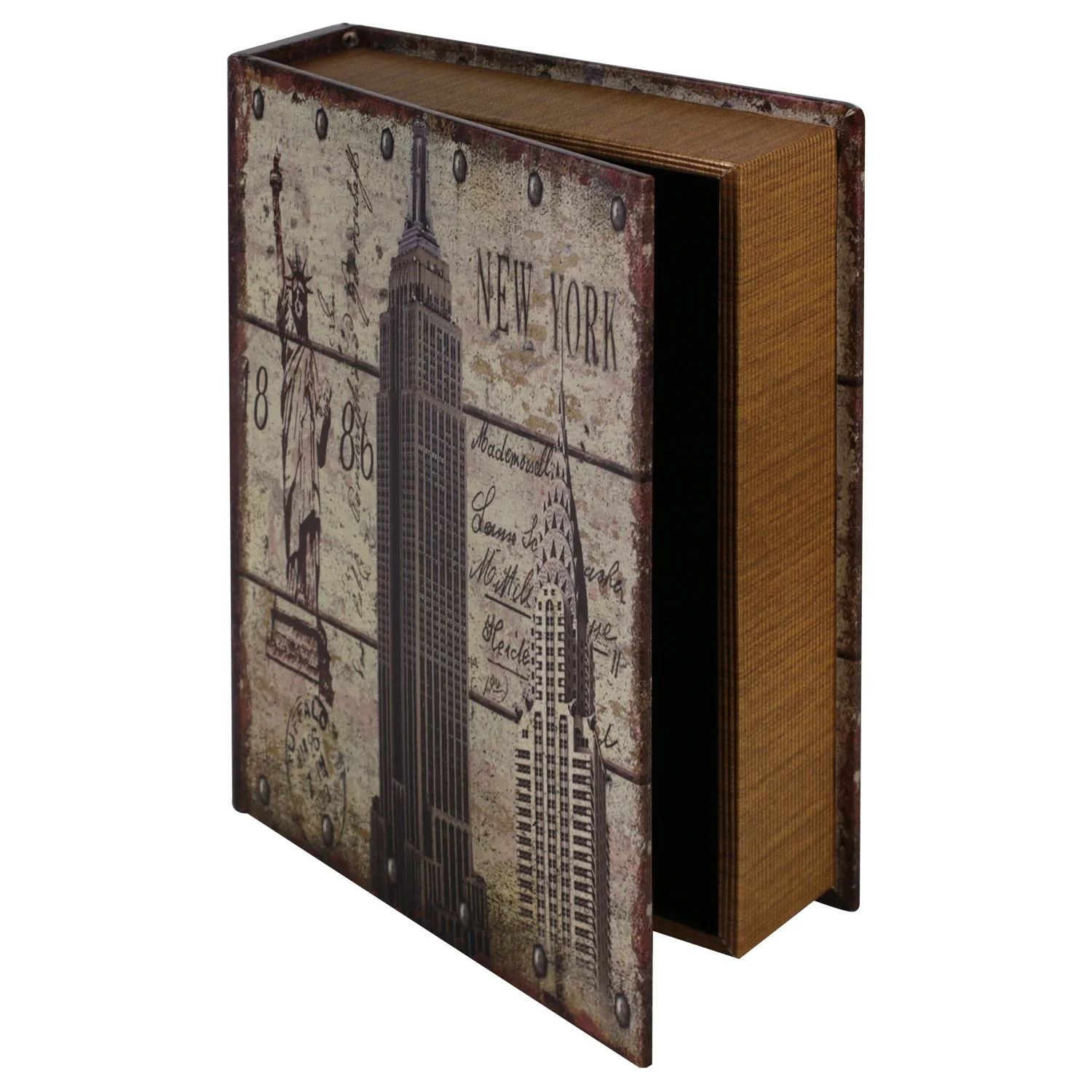 Buchtresor 3er Set Städte, Antik-Look, HMF 80961, 32,5 x 23,5 x 7,5 cm - Image 4