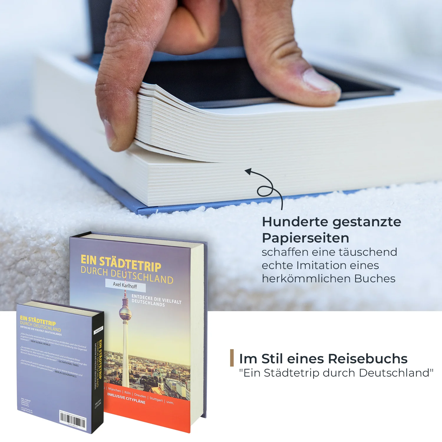 Buchtresor Papierseiten, HMF 80900, 23 x 15 x 4 cm - Image 12