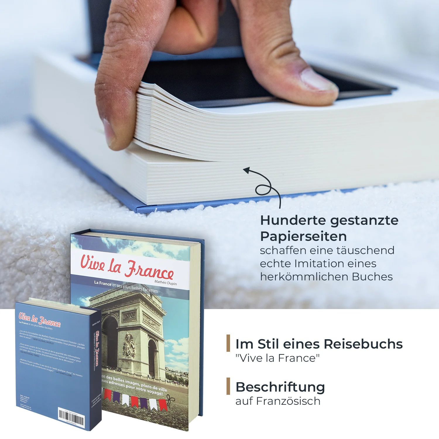 Buchtresor Papierseiten, HMF 80900, 23 x 15 x 4 cm - Image 20