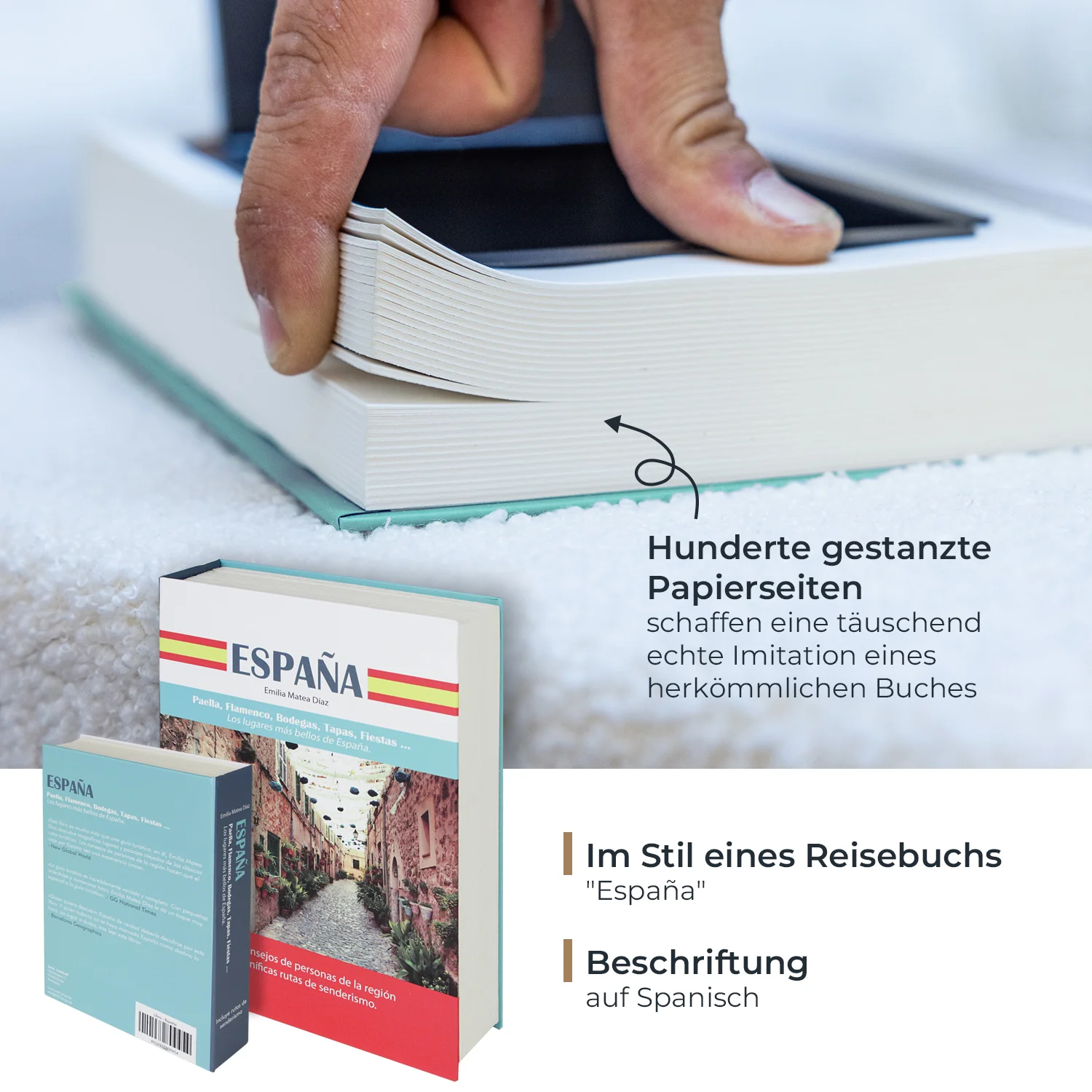 Buchtresor Papierseiten, HMF 80900, 23 x 15 x 4 cm - Image 38