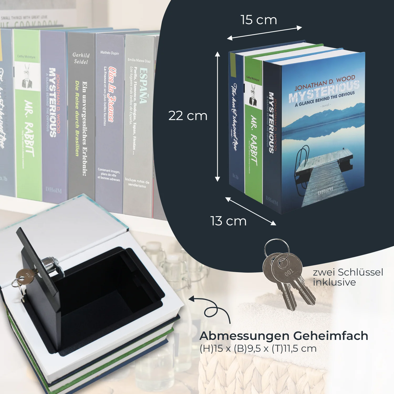 Buchtresor XL, HMF 4312202, 22 x 15 x 13 cm - Image 5