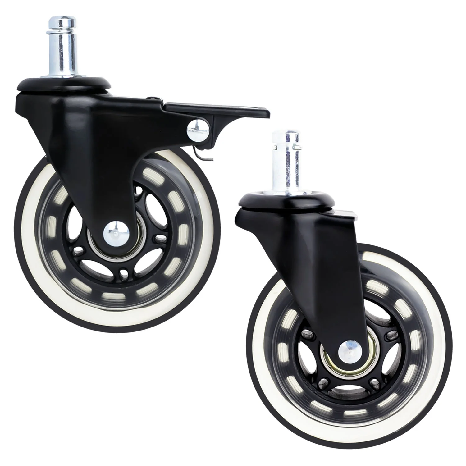 Bürostuhl Rollen 5er Set, HMF 6810, 11 mm, Schwarz - Image 3