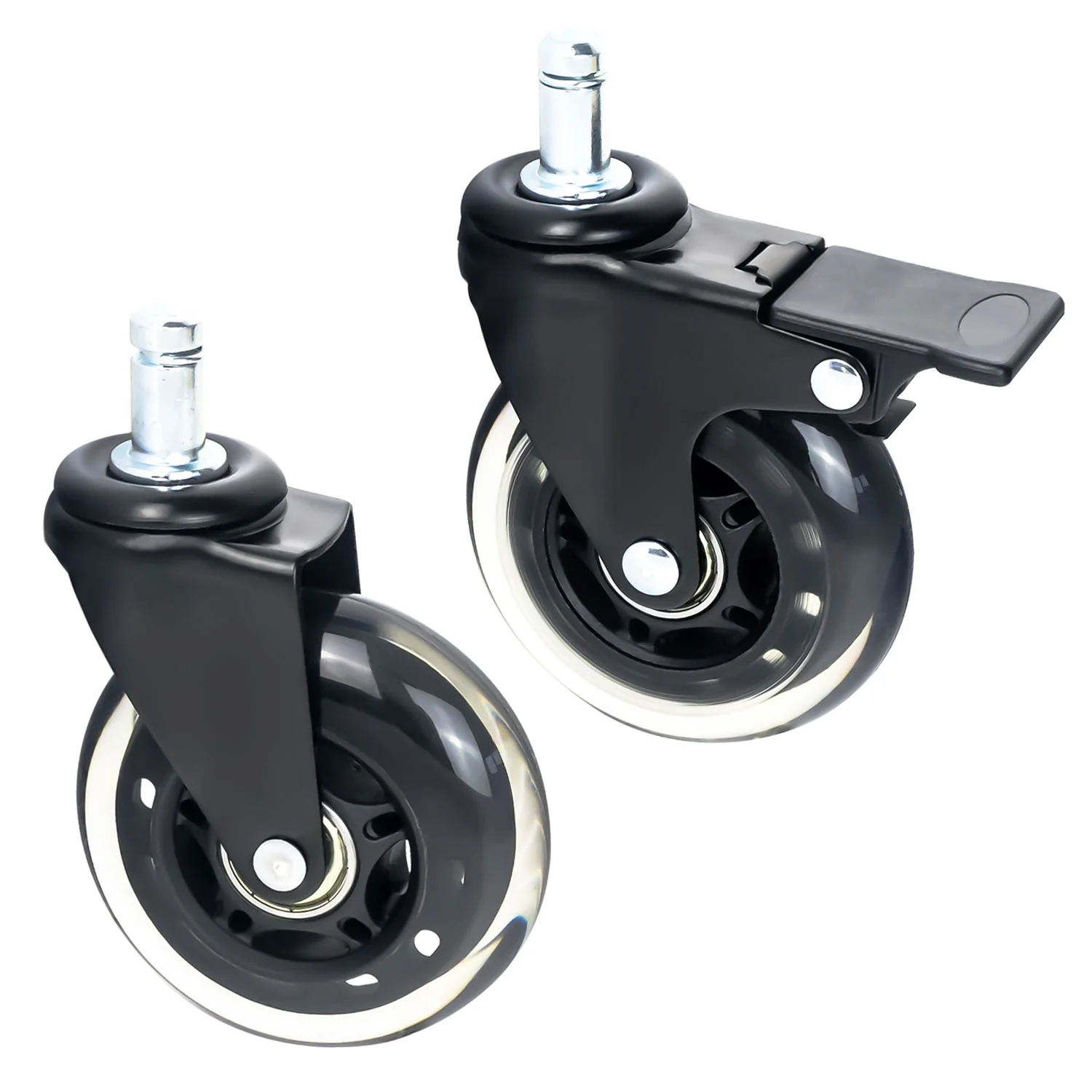 Bürostuhl Rollen 5er Set, HMF 6810, 11 mm, Schwarz - Image 8