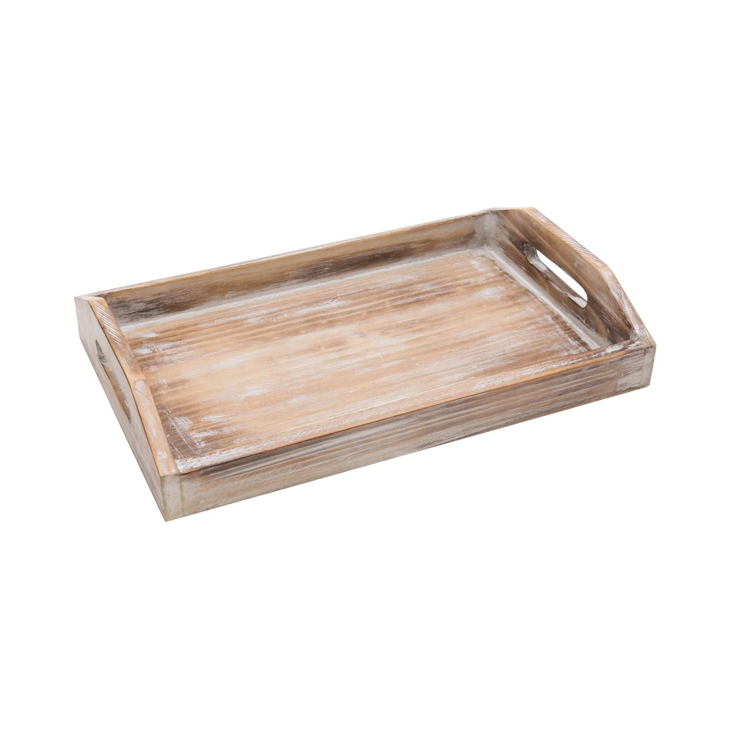 Deko Tablett aus Holz im Vintage-Design, 3er Set, HMF VTA101, verschiedene Größen - Image 4