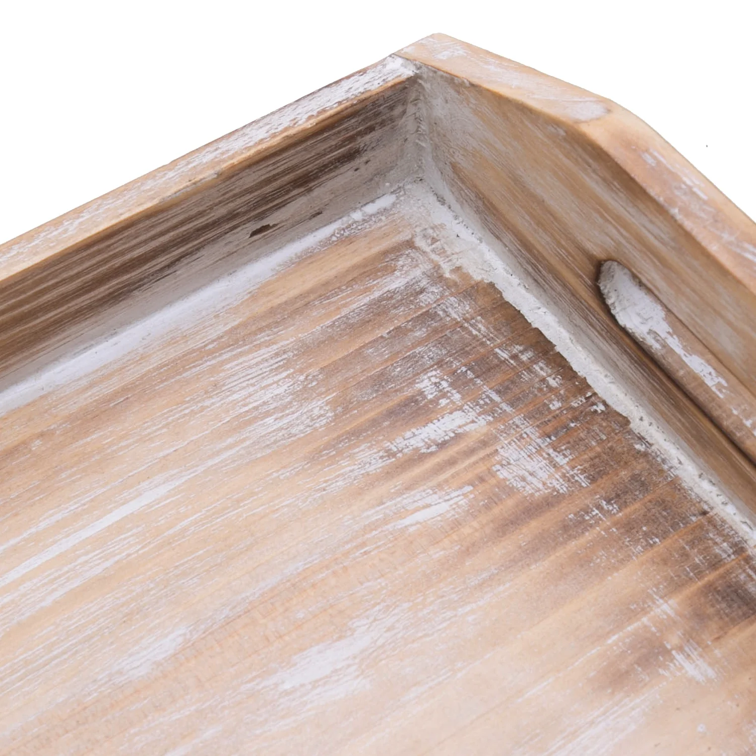Deko Tablett aus Holz im Vintage-Design, 3er Set, HMF VTA101, verschiedene Größen - Image 5