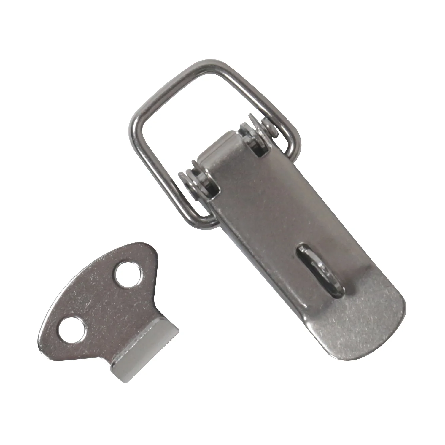 Edelstahl Spannverschluss mit Schlossöse, 8 Stück, HMF 14980-09, 27 x 75 mm, Silber - Image 3