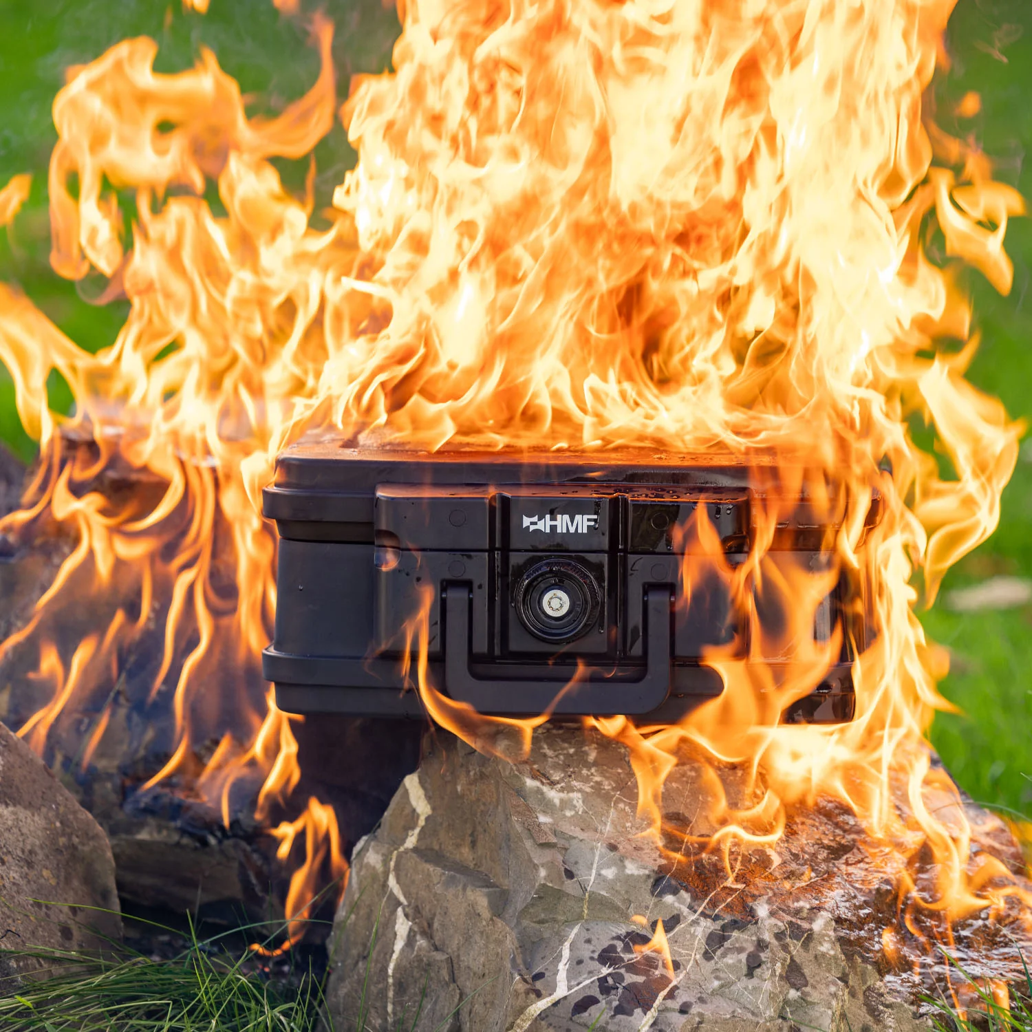 Feuerfeste Wasserdichte Dokumentenbox, HMF 250452, DIN A4, Schwarz - Image 6