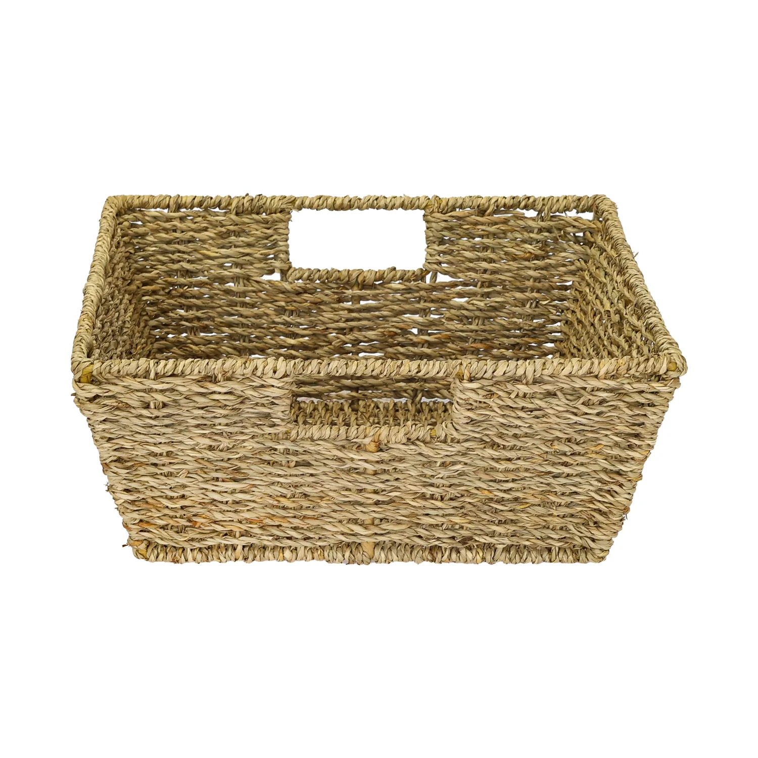 Geschenkkorb leer, Aufbewahrungskorb geflochten aus Seegras, HMF 37069-30cm, 30 x 30 x 12 cm - Image 3