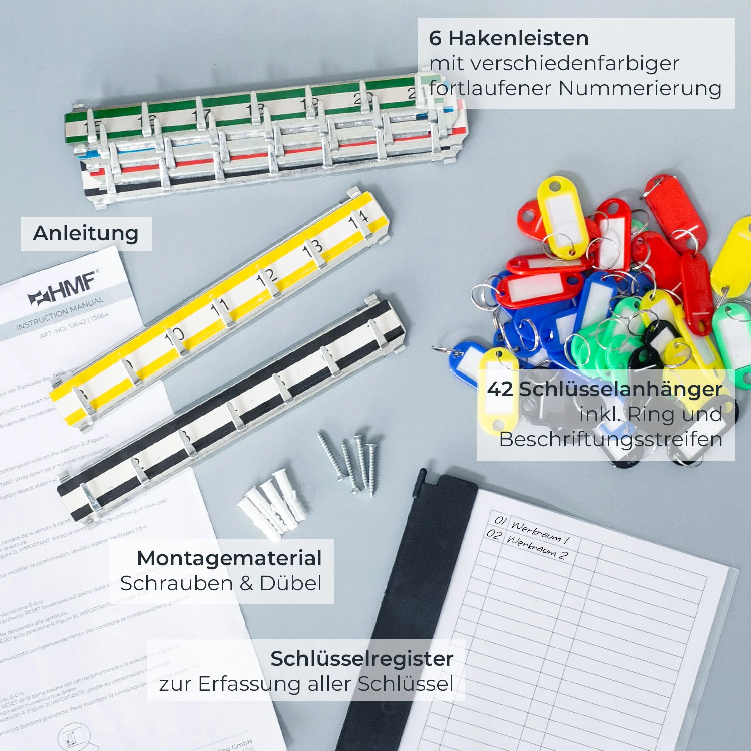 HMF 13600 Schlüsselschrank mit Zahlencode, Schlüsselkasten - Image 23