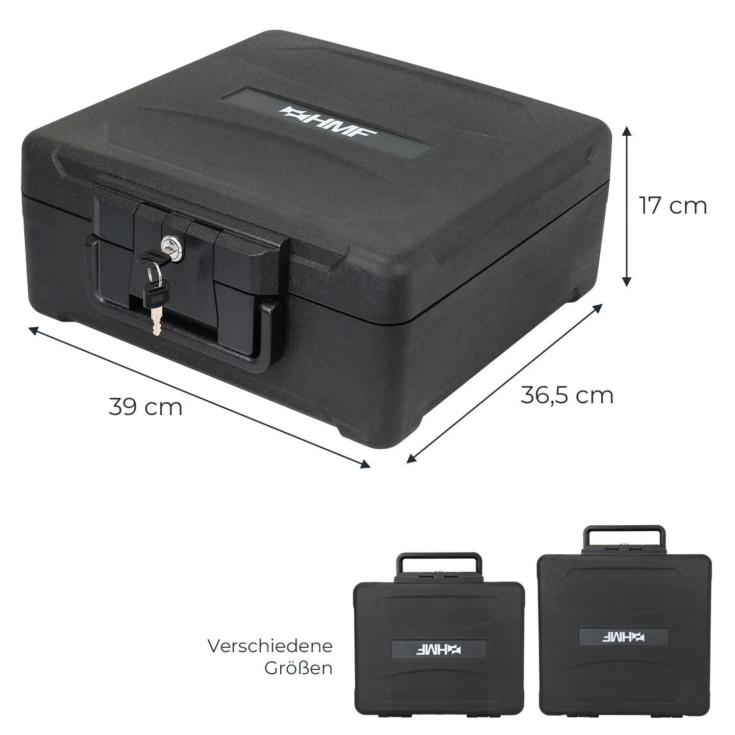 HMF 25042 Feuerfeste Wasserdichte Dokumentenbox | DIN A4 | Schwarz - Image 11