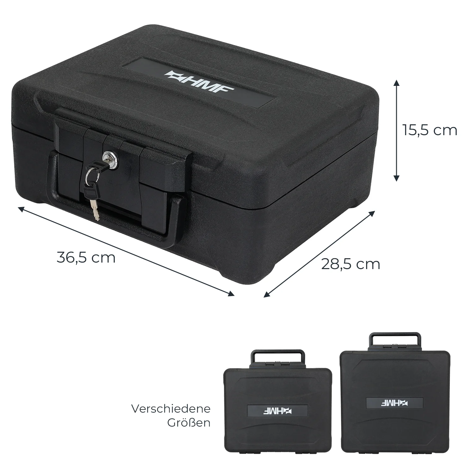 HMF 25042 Feuerfeste Wasserdichte Dokumentenbox | DIN A4 | Schwarz - Image 5