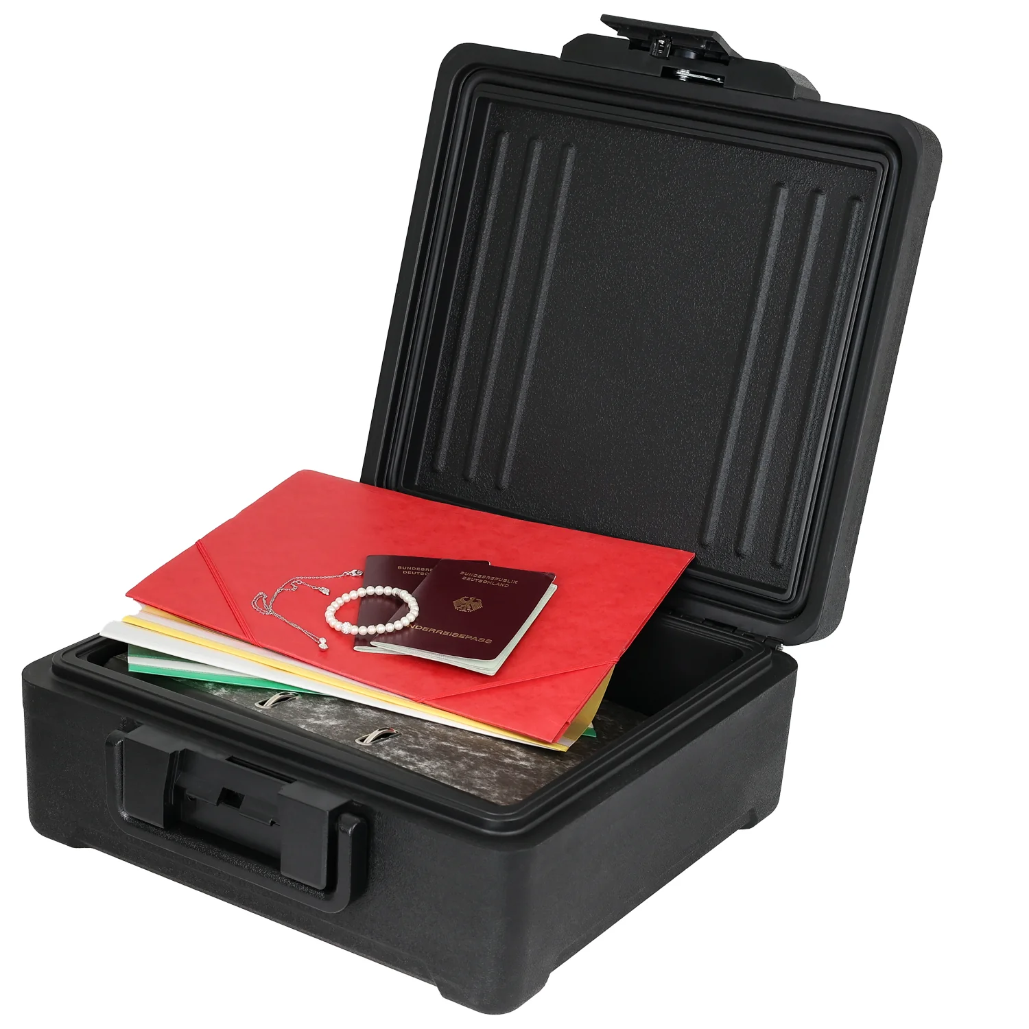 HMF 25042 Feuerfeste Wasserdichte Dokumentenbox | DIN A4 | Schwarz - Image 7