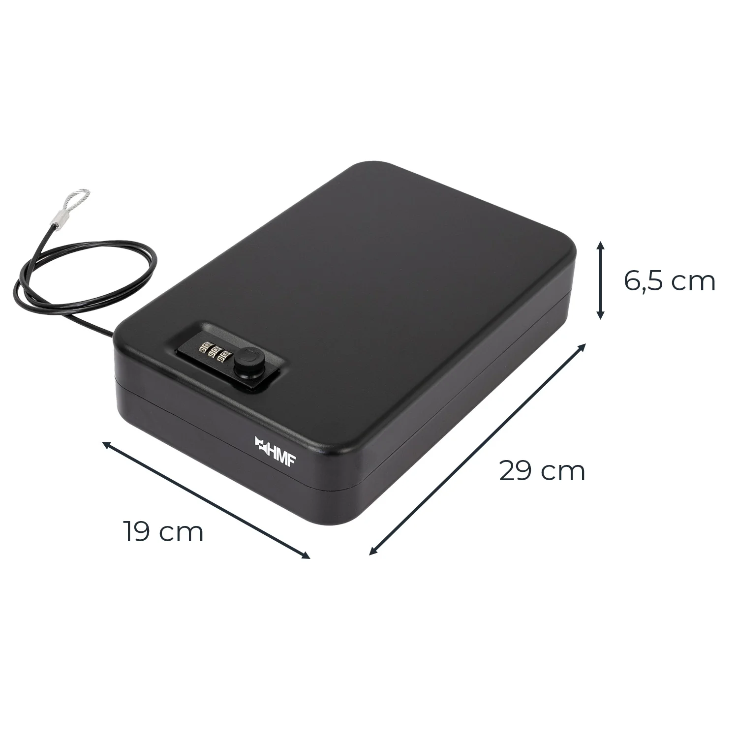 HMF 310 Sicherheitsbox mit Zahlenschloss, tragbarer Safe, Sicherungskabel - Image 14