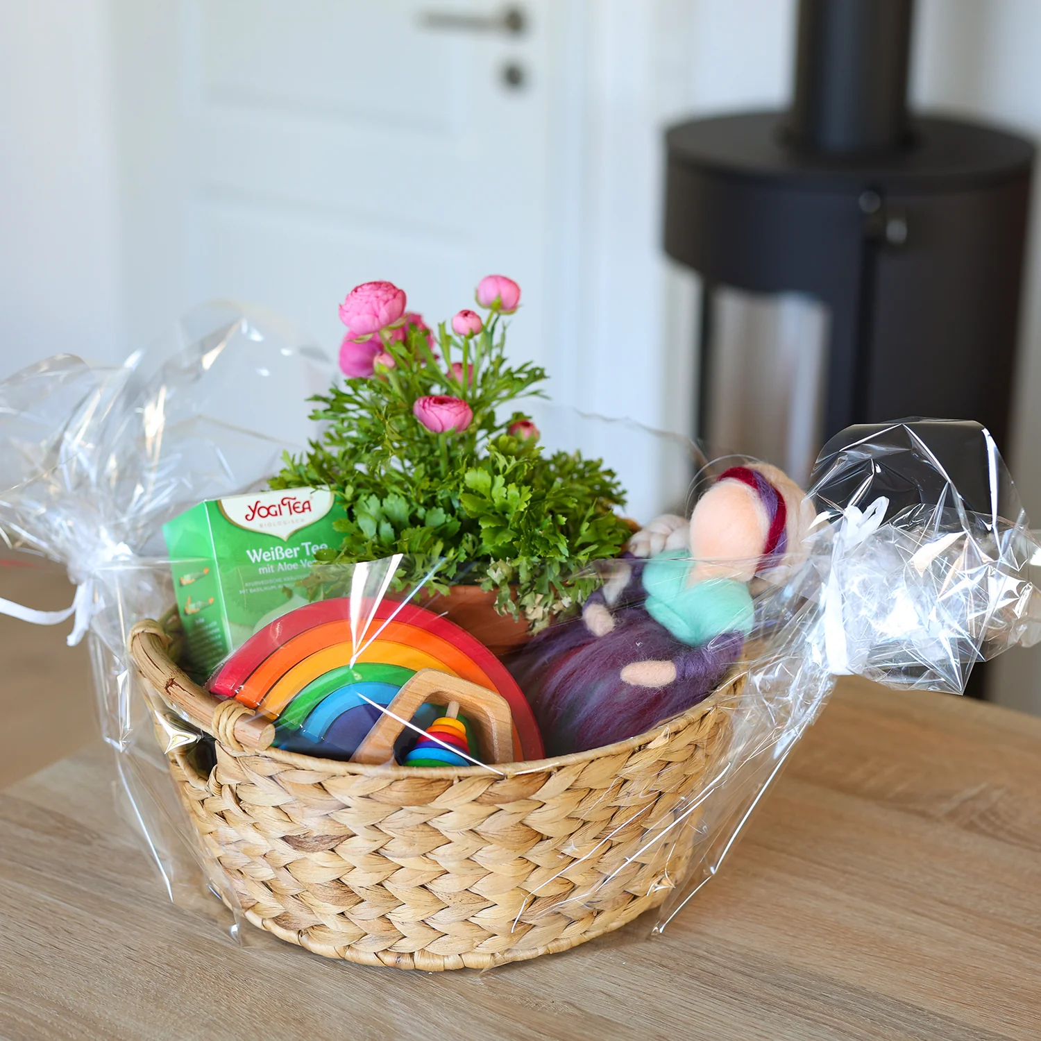 HMF Aufbewahrungskorb rund, Korb geflochten aus Wasserhyazinthe mit Holzgriffen, 37276-30CM, 30 x 12 cm - Image 8