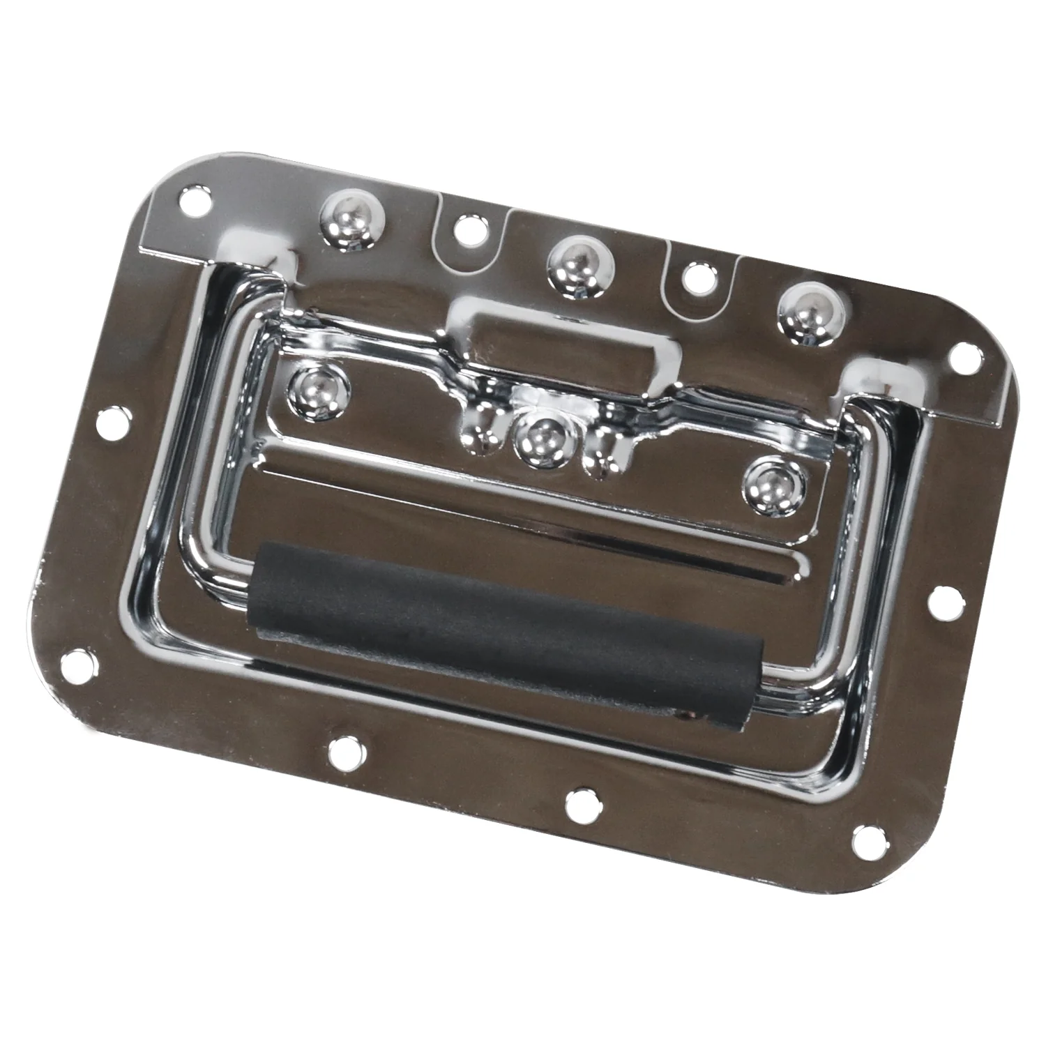 Klappgriff Einbauschale 2er Set, Gefedert, HMF 14992-09, 16 x 10,7 cm, Silber - Image 3