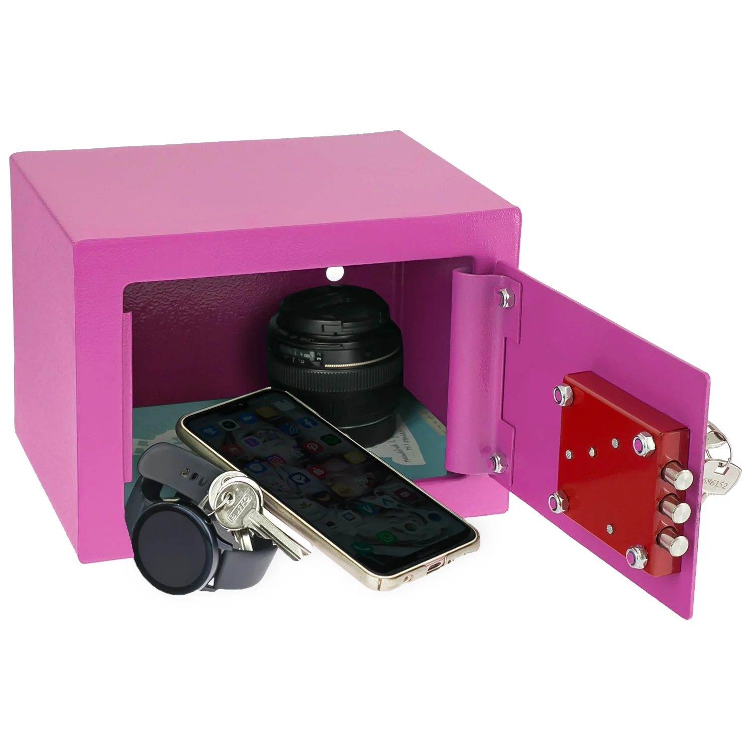 Möbeltresor Doppelbartschloss, HMF 49216, 23 x 17 x 17 cm - Image 19