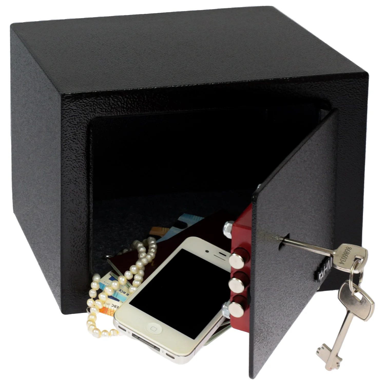 Möbeltresor Doppelbartschloss, HMF 49216, 23 x 17 x 17 cm - Image 27