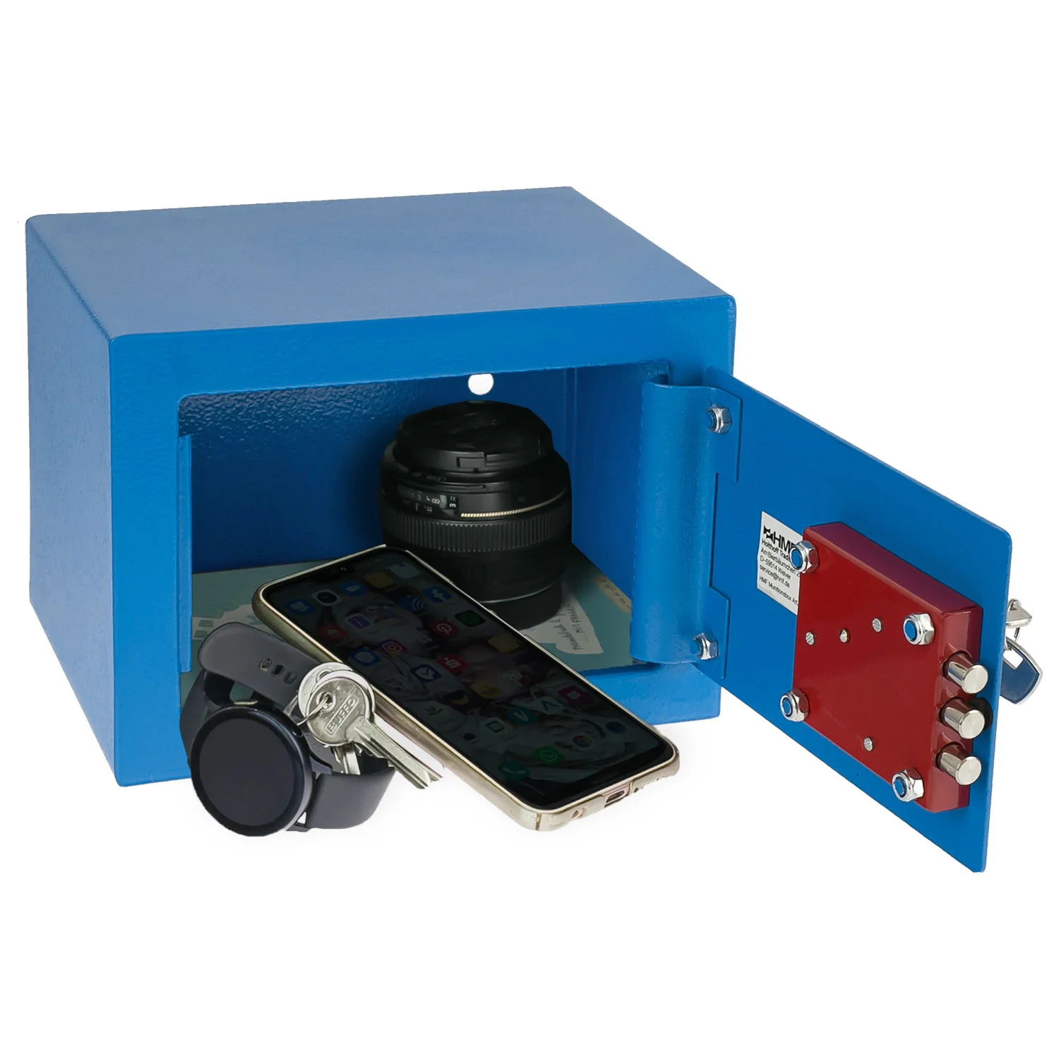 Möbeltresor Doppelbartschloss, HMF 49216, 23 x 17 x 17 cm - Image 3