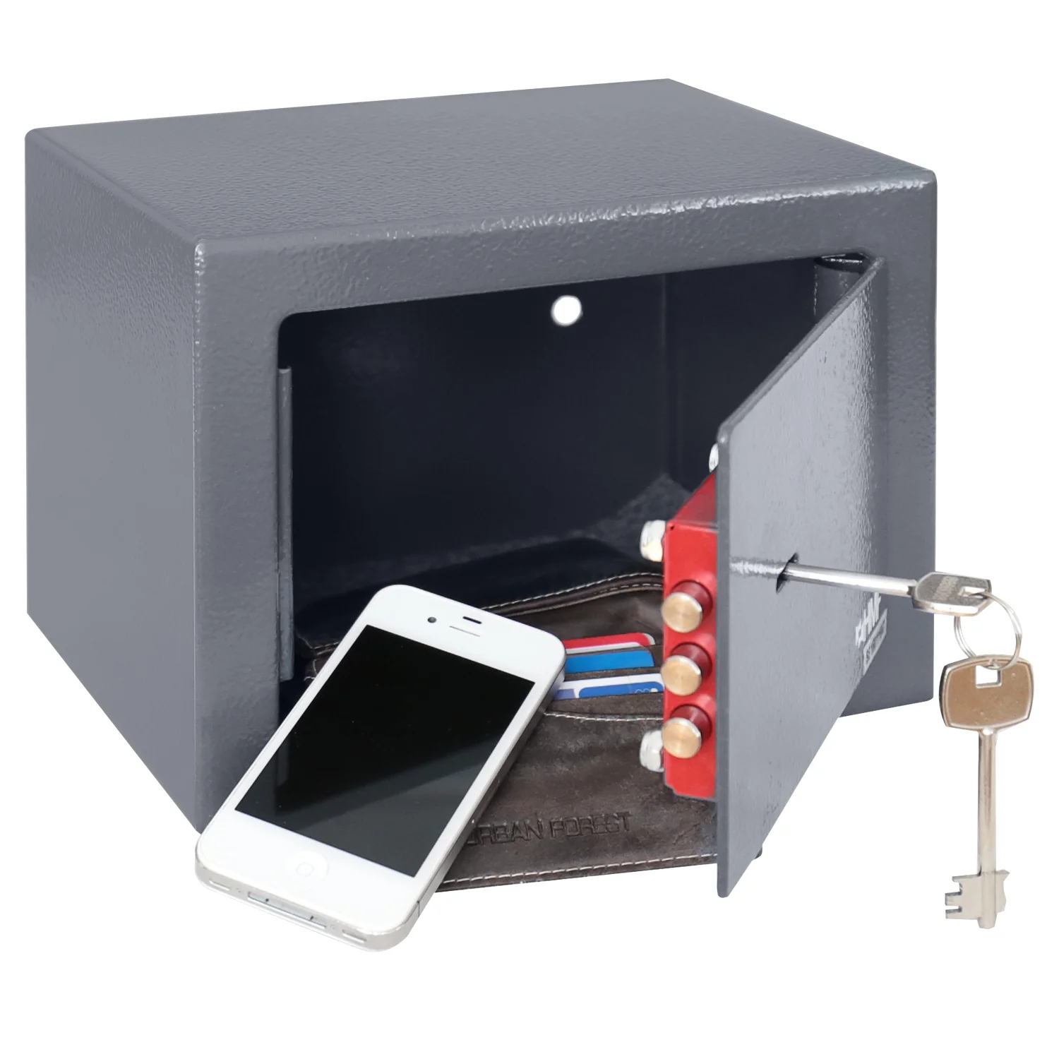 Möbeltresor Doppelbartschloss, HMF 49216, 23 x 17 x 17 cm - Image 33