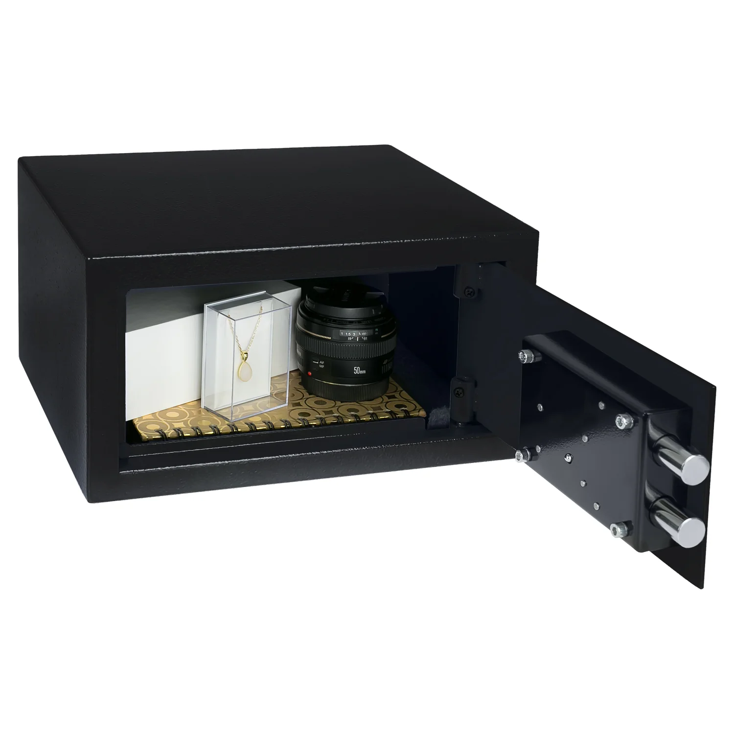 Möbeltresor Doppelbartschloss, HMF 49217, 31 x 17 x 25 cm - Image 9