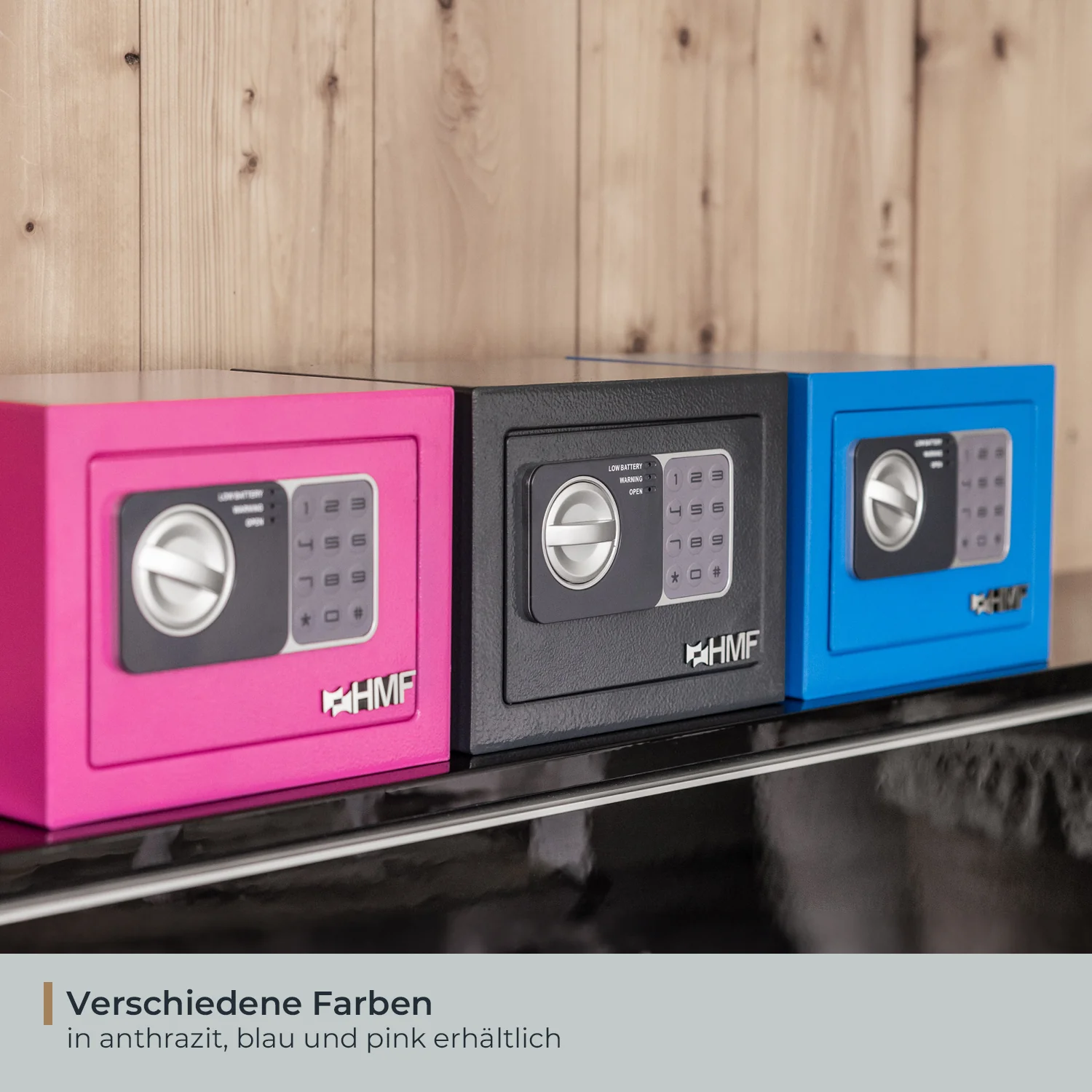 Möbeltresor Elektronikschloss, HMF 46126, 23 x 17 x 17 cm - Image 15