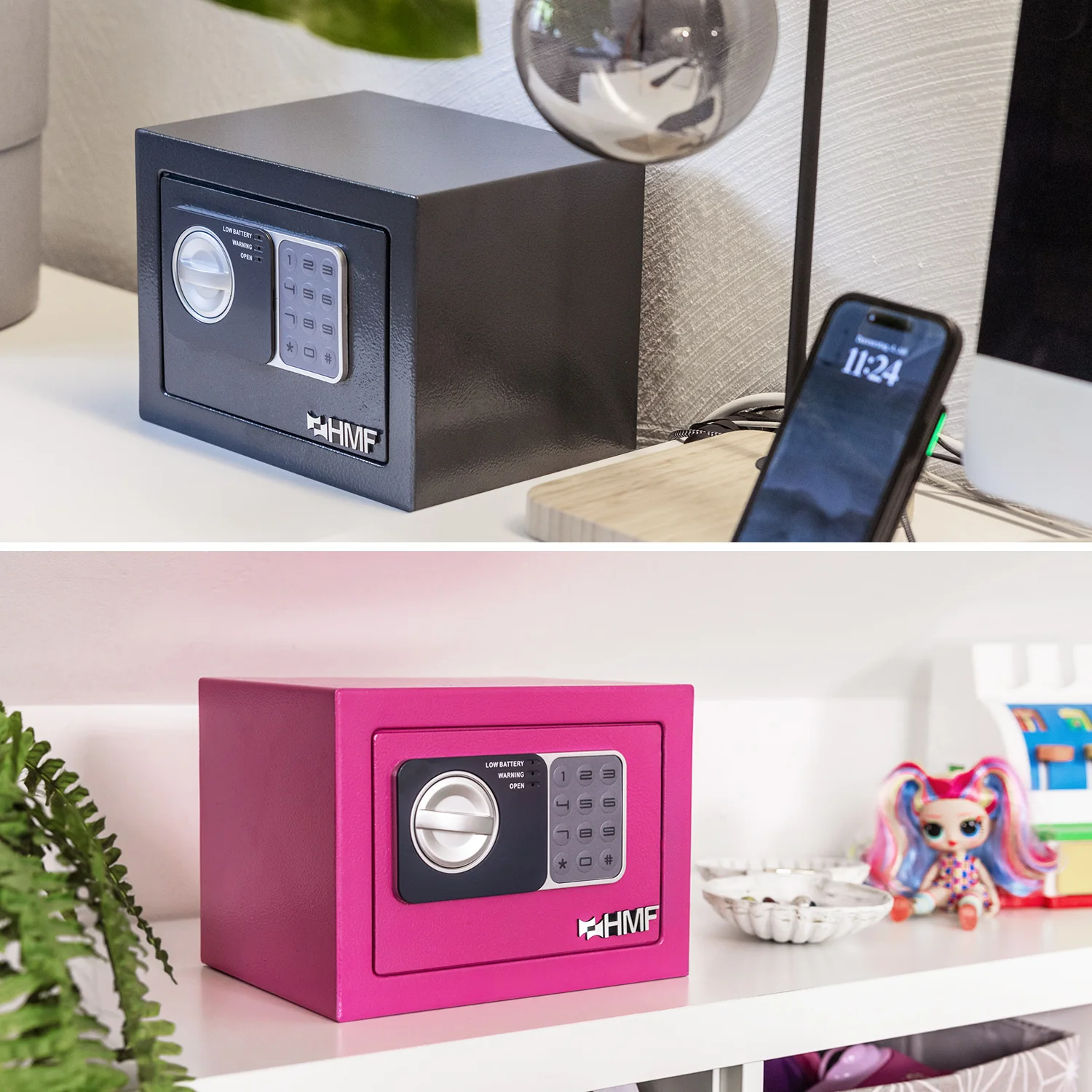 Möbeltresor Elektronikschloss, HMF 46126, 23 x 17 x 17 cm - Image 25