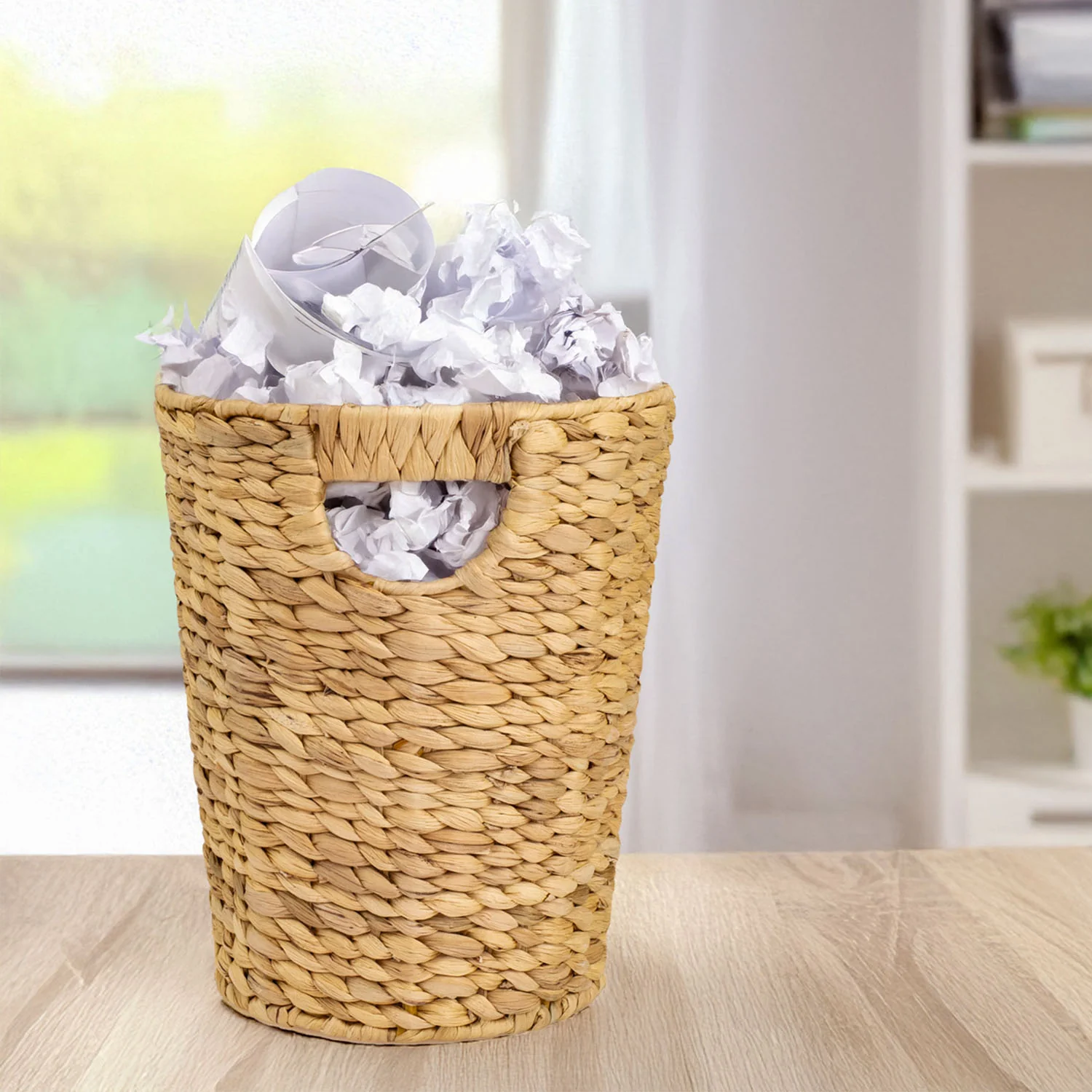 Papierkorb, Mülleimer Büro geflochten aus Wasserhyazinthe, HMF 3725 - Image 10