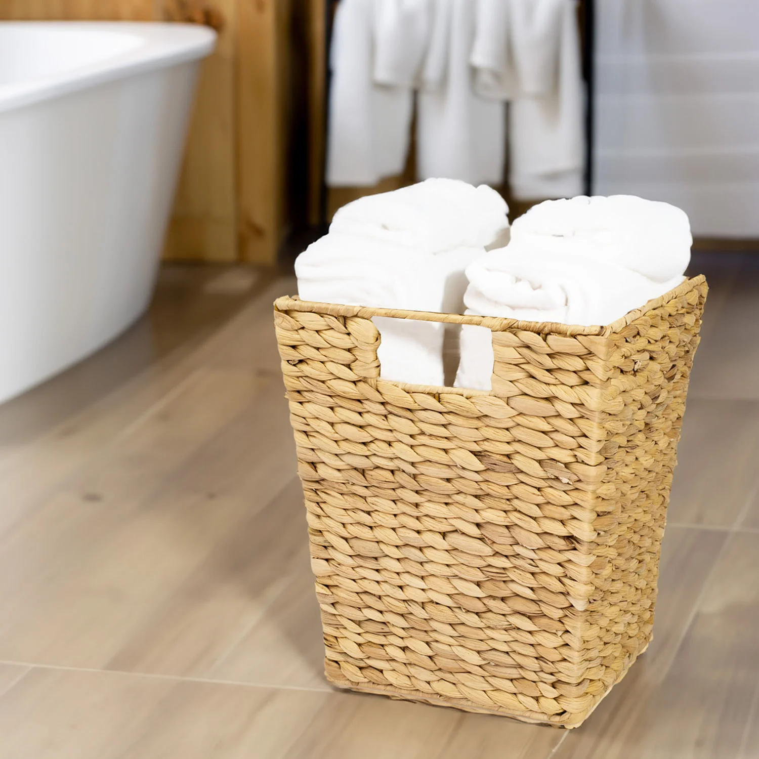 Papierkorb, Mülleimer Büro geflochten aus Wasserhyazinthe, HMF 3725 - Image 17