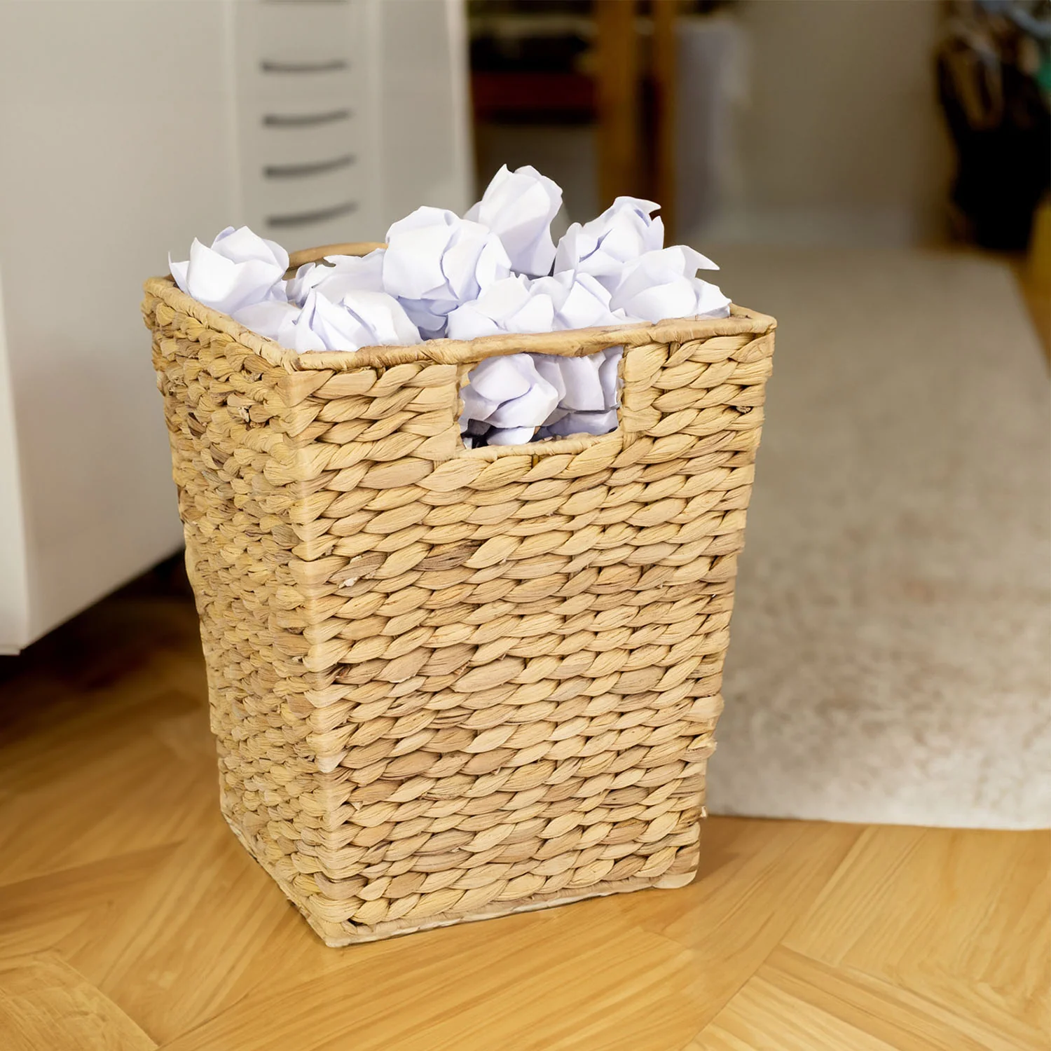 Papierkorb, Mülleimer Büro geflochten aus Wasserhyazinthe, HMF 3725 - Image 19