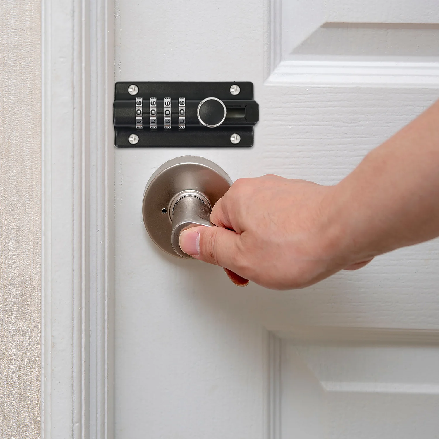 HMF 3591 Riegelschloss mit 4-stelligem Zahlencode, Türriegel aus Zinklegierung, 12,2 x 4 x 4,8 cm - Image 16