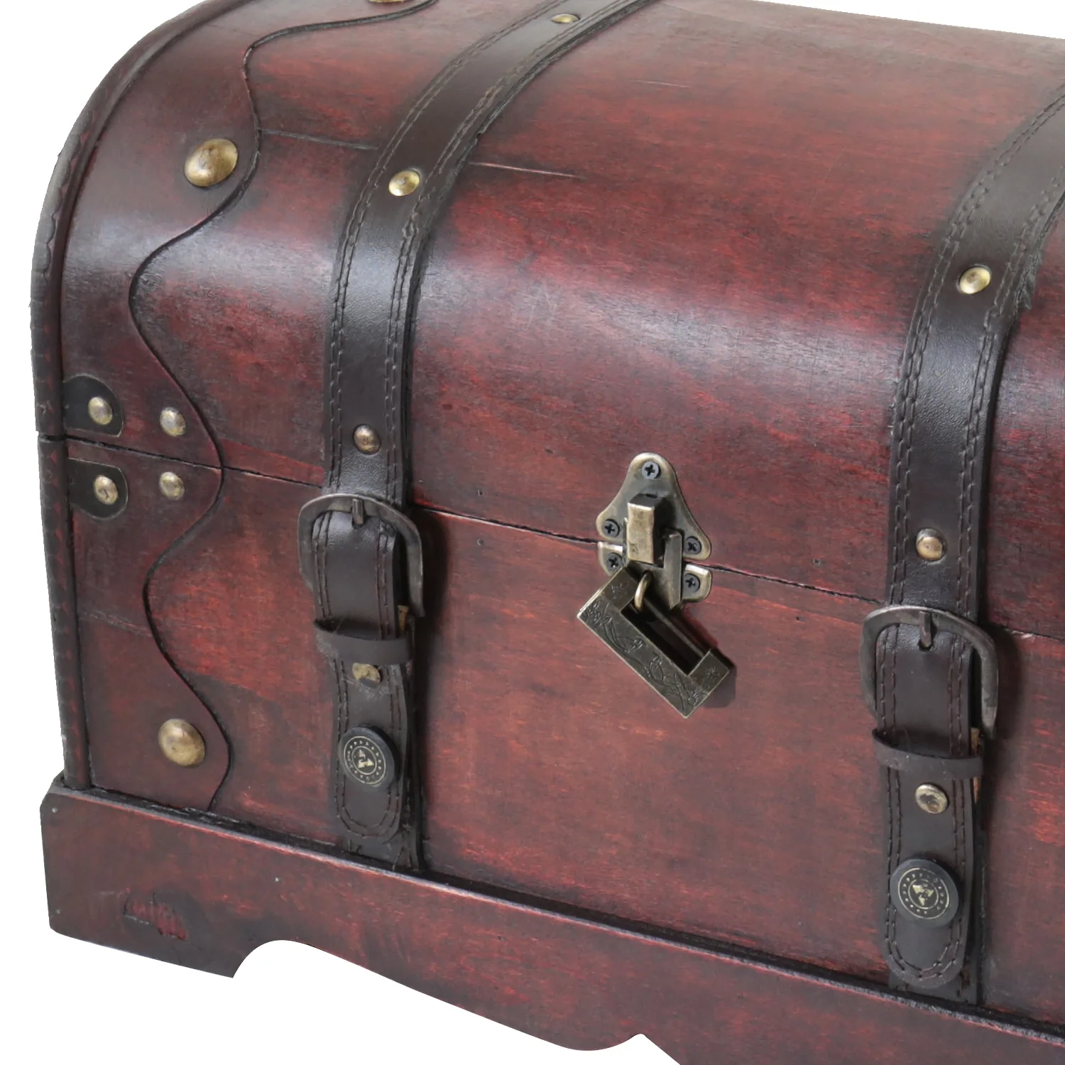 Schatztruhe mit Schloss, Kambodscha, HMF 6403-140, 40 x 23 x 27 cm - Image 6